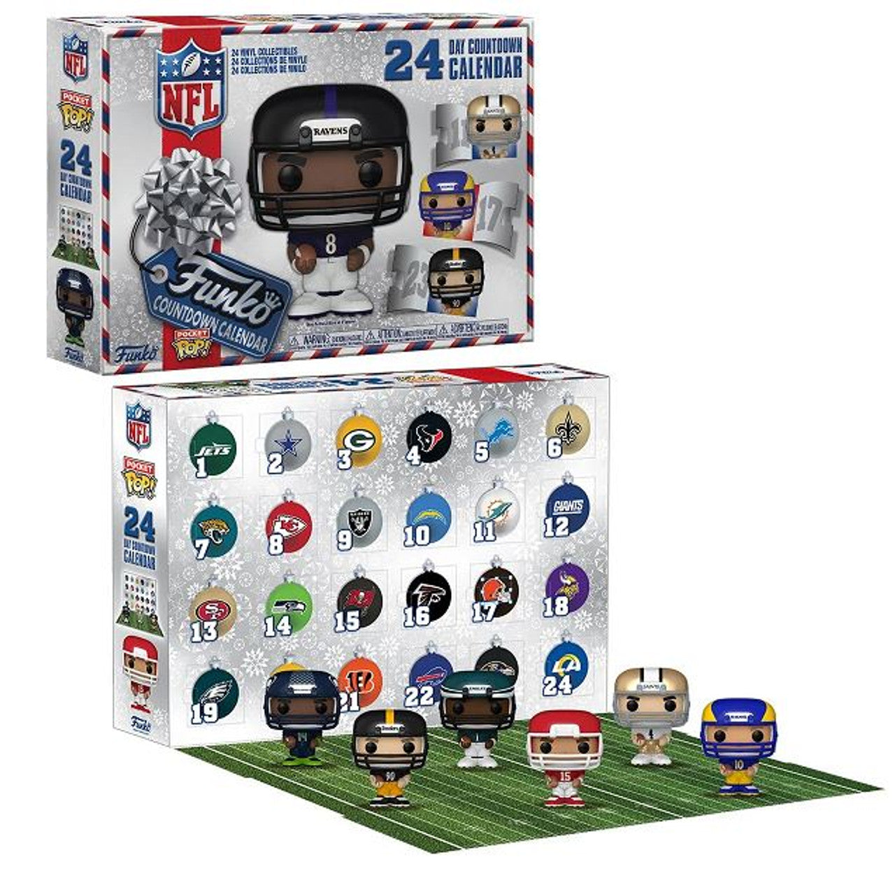 NFL Football Funko Pocket Pop! Advent Calendar - Sports Gifts, Sports Memorabilia, Sports Collectibles, Fan Shop