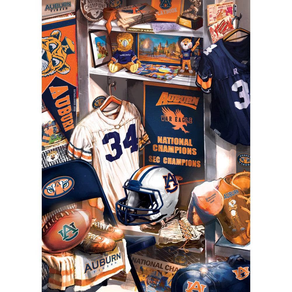 Auburn Tigers 500-Piece Locker Room Jigsaw Puzzle - Sports Gifts, Sports Memorabilia, Sports Collectibles, Fan Shop
