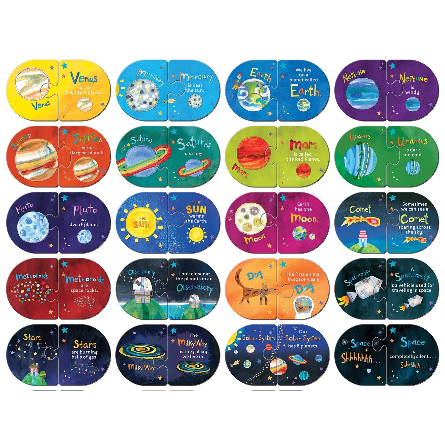 Hello, World! - Solar System Matching Jigsaw Puzzles - 757 Sports Collectibles