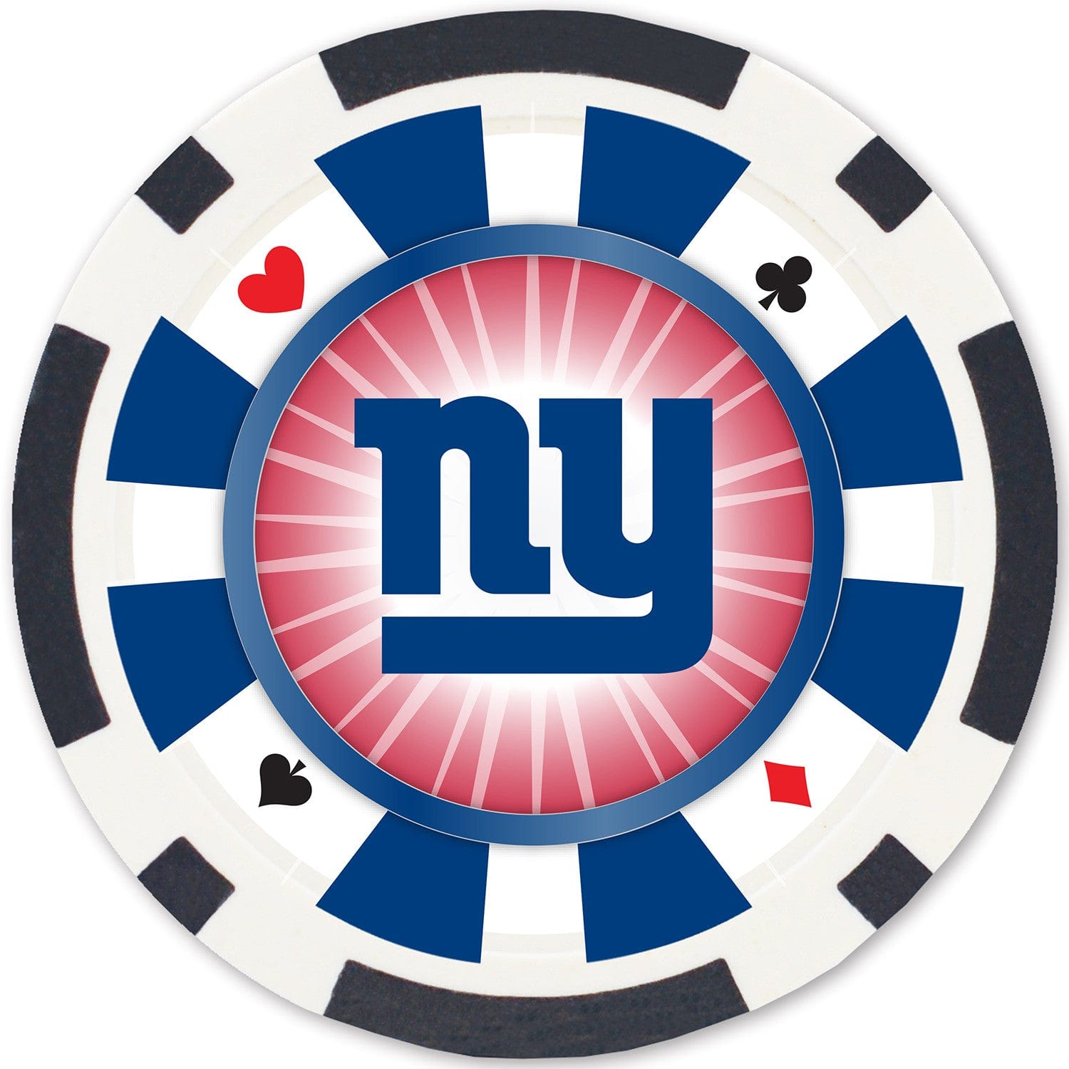 New York Giants 100 Piece Poker Chip Set - Sports Gifts, Sports Memorabilia, Sports Collectibles, Fan Shop