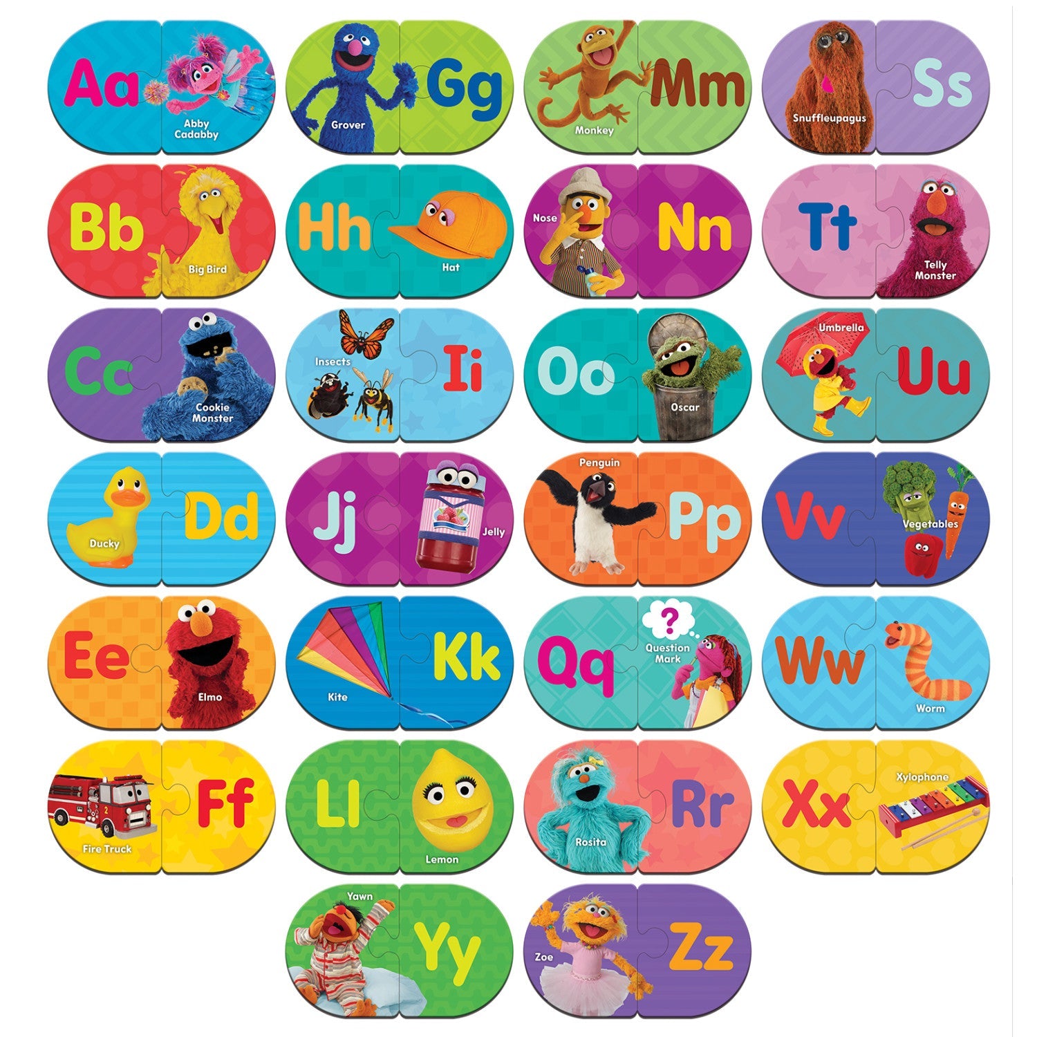 Sesame Street - Alphabet Matching Jigsaw Puzzles - 757 Sports Collectibles