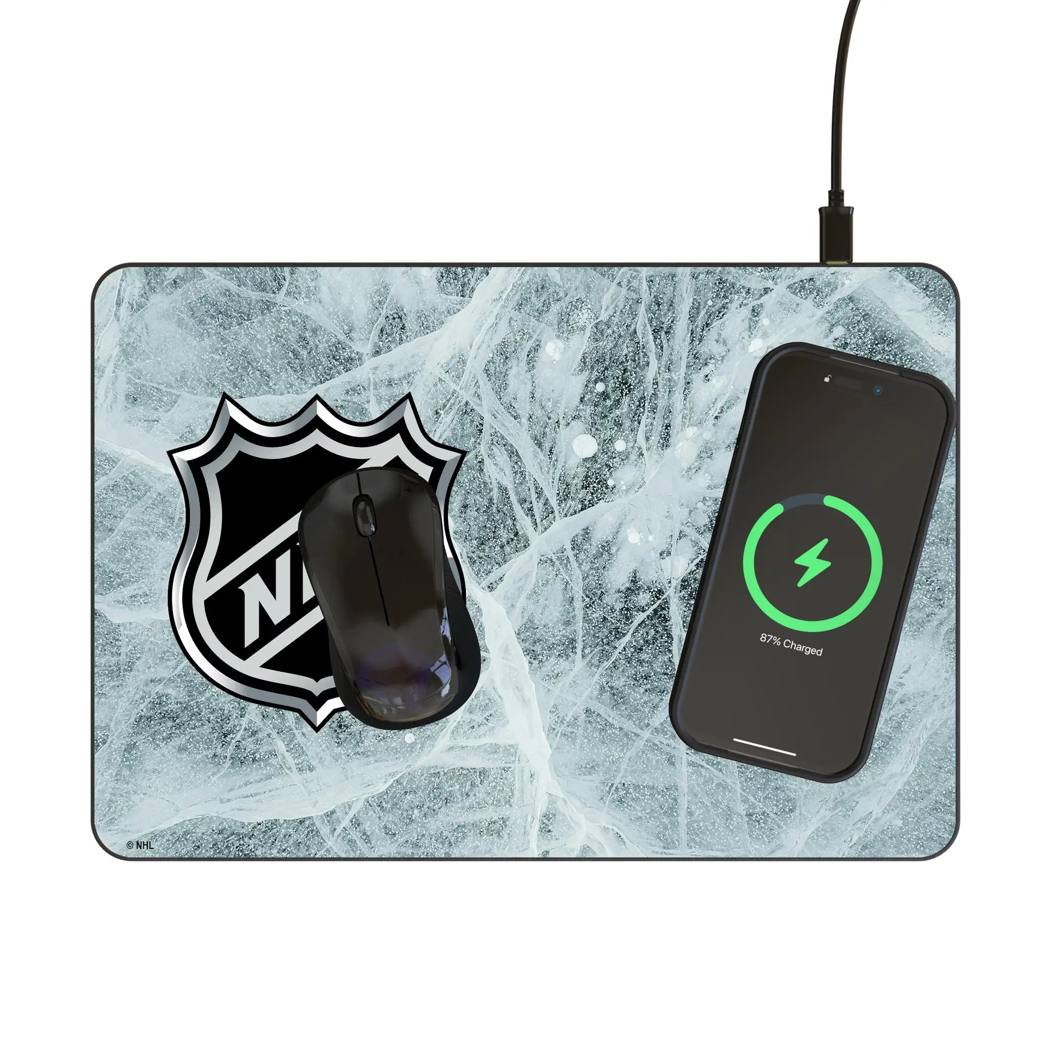 NHL BaseOne 15-Watt Wireless Charger and Mouse Pad
