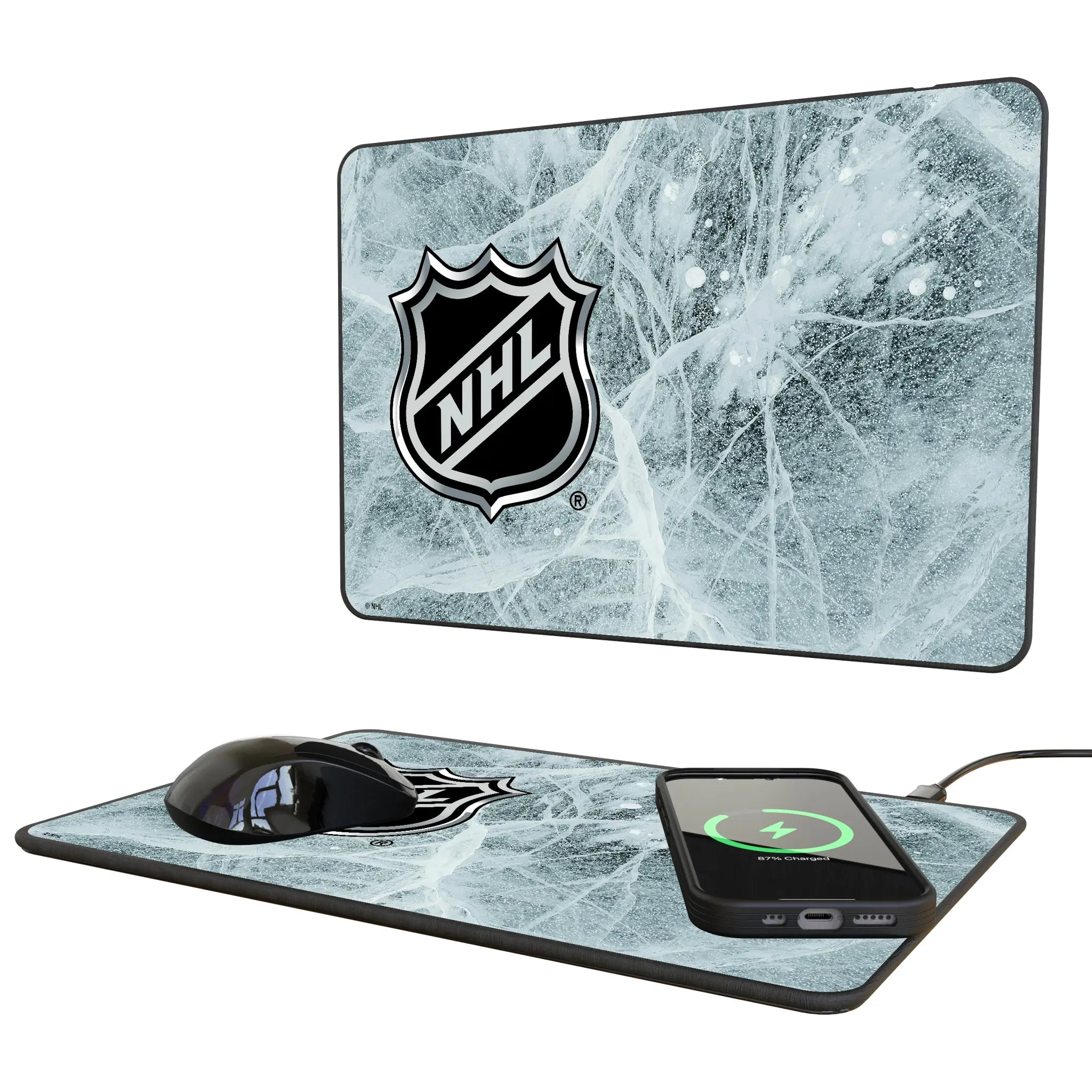 NHL BaseOne 15-Watt Wireless Charger and Mouse Pad