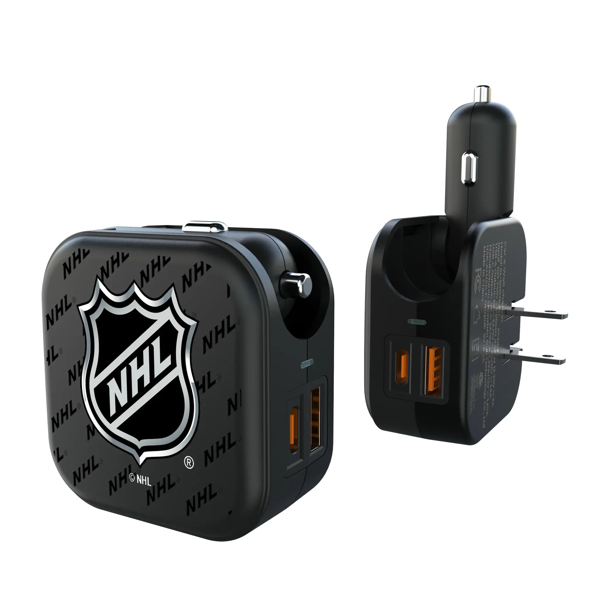 NHL Fashion Pattern 2 in 1 USB A/C Charger