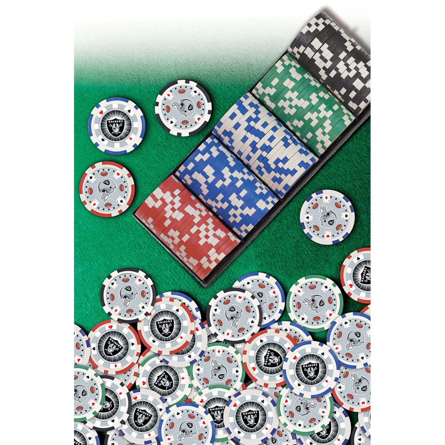 Las Vegas Raiders 100-Piece Poker Chip Set - Sports Gifts, Sports Memorabilia, Sports Collectibles, Fan Shop
