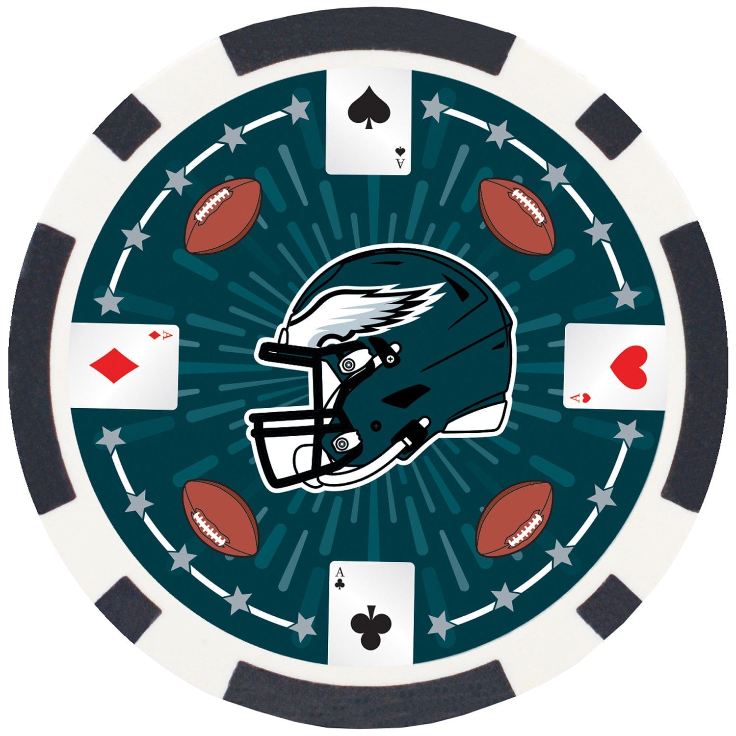 Philadelphia Eagles 100-Piece Poker Chip Set
