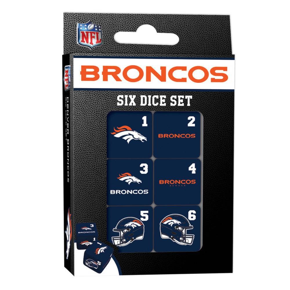 Denver Broncos Themed Dice Set - Sports Gifts, Sports Memorabilia, Sports Collectibles, Fan Shop