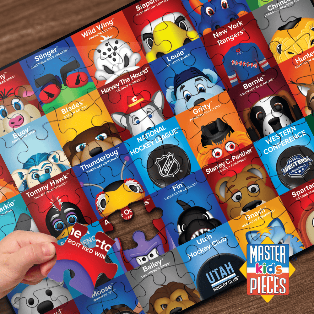 100-Piece Jigsaw Puzzle Featuring NHL Mascots - Sports Gifts, Sports Memorabilia, Sports Collectibles, Fan Shop