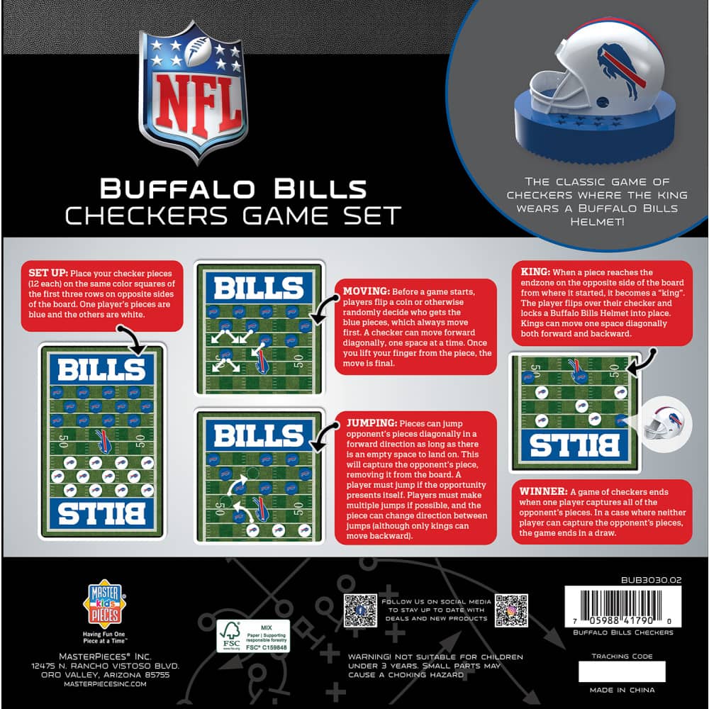 Buffalo Bills Checkers Game