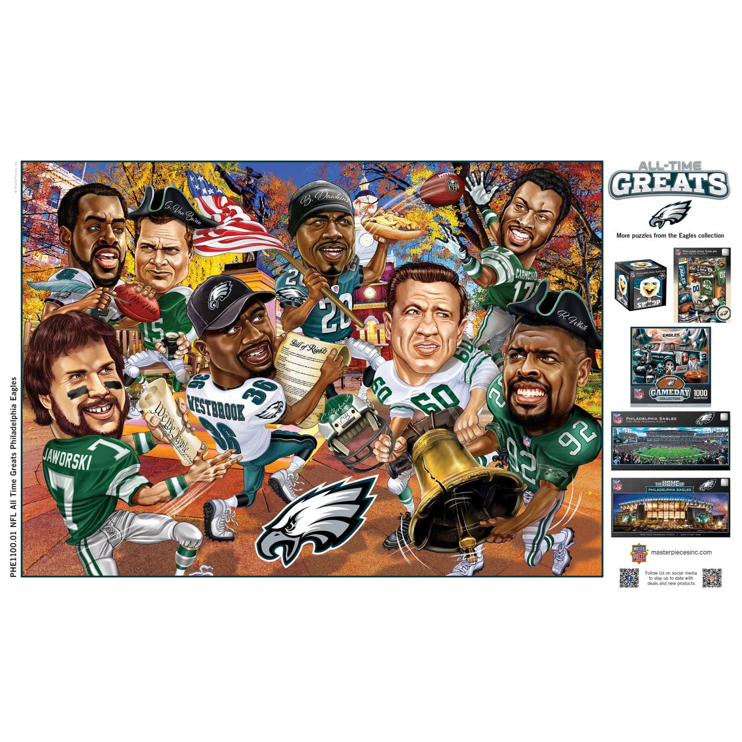 Philadelphia Eagles - Legendary Players 500 Piece Jigsaw Puzzle
