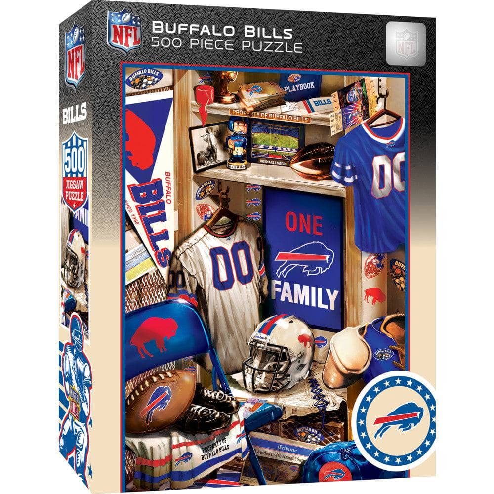 Buffalo Bills Locker Room 500-Piece Jigsaw Puzzle - Sports Gifts, Sports Memorabilia, Sports Collectibles, Fan Shop