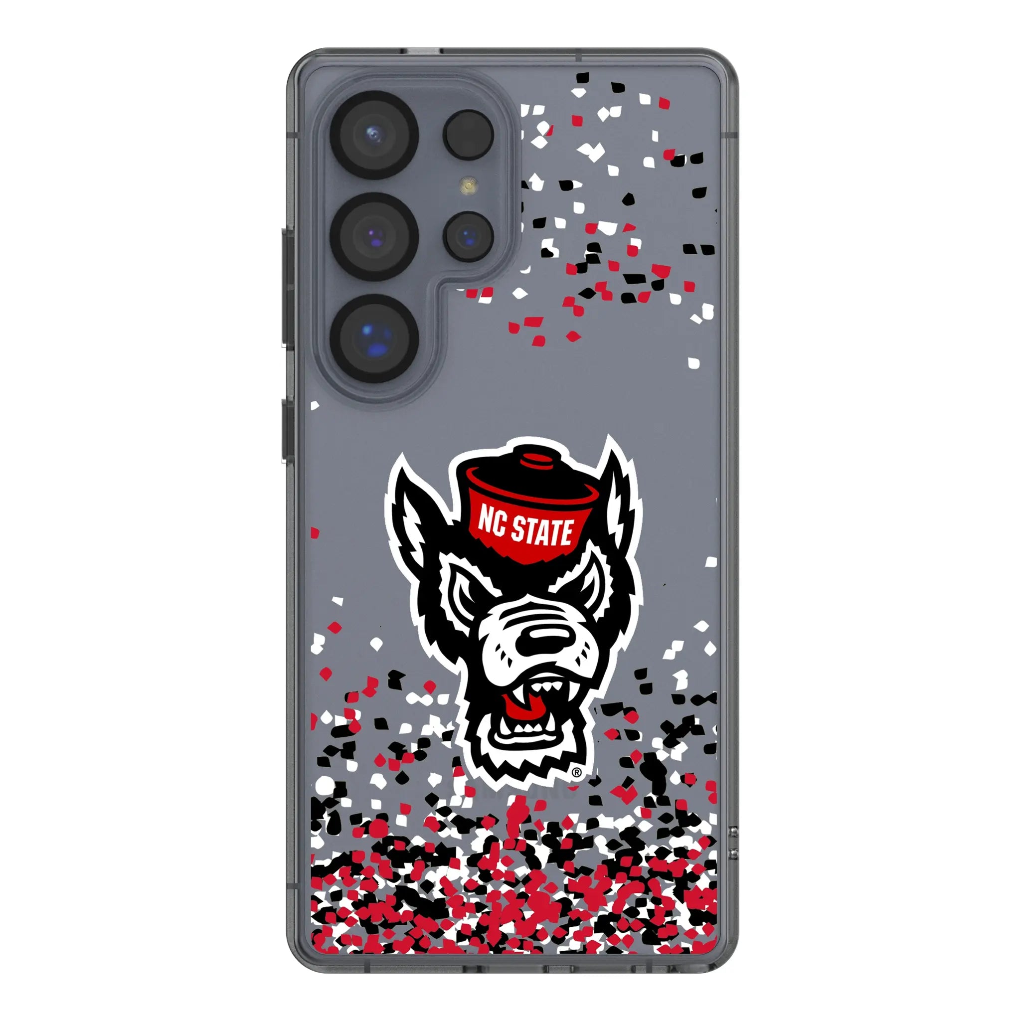 North Carolina State University Wolfpack Confetti Clear Phone Case for Samsung Galaxy