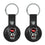 North Carolina State University Wolfpack Insignia Black Airtag Holder 2-Pack
