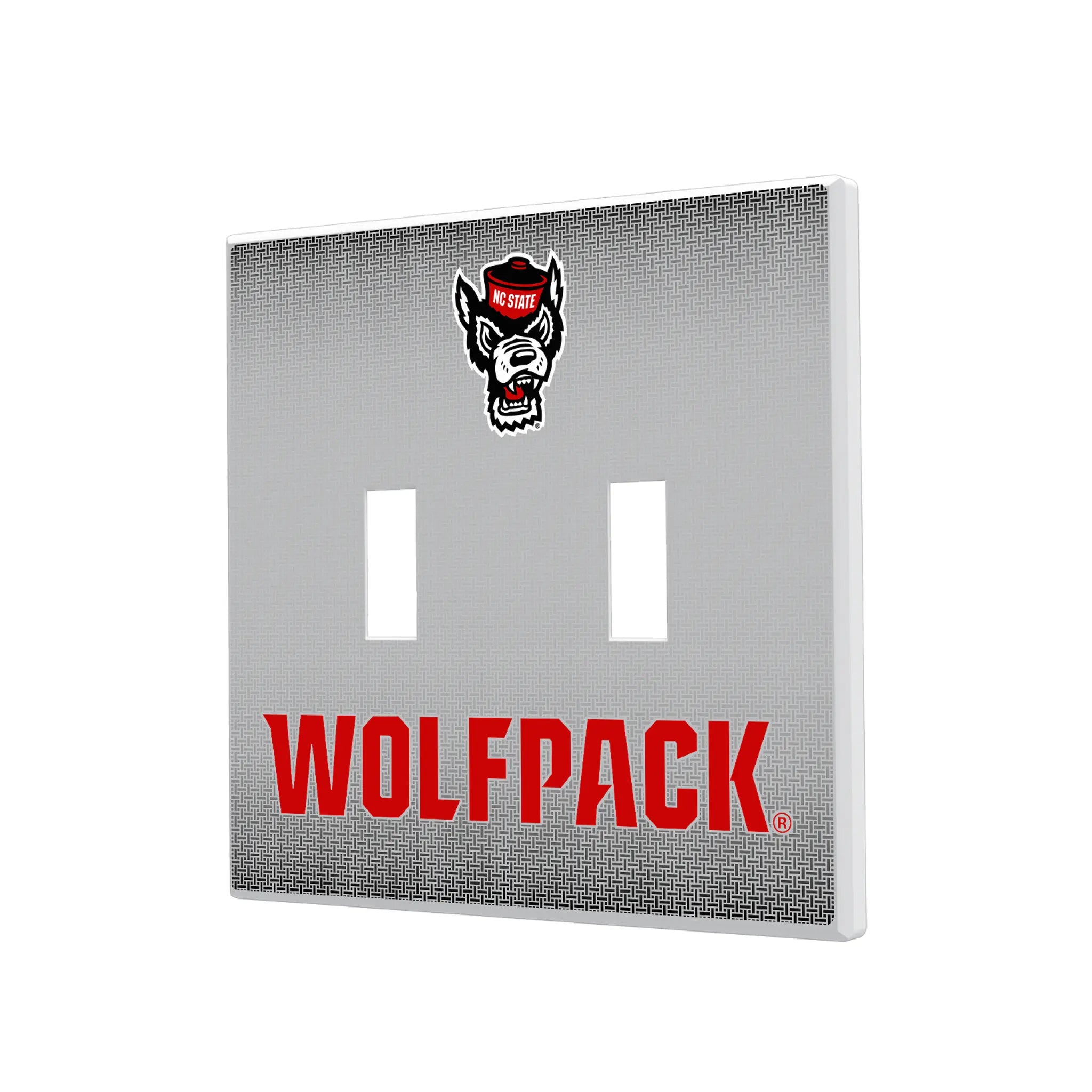 North Carolina State University Wolfpack Linen Hidden-Screw Light Switch Plate