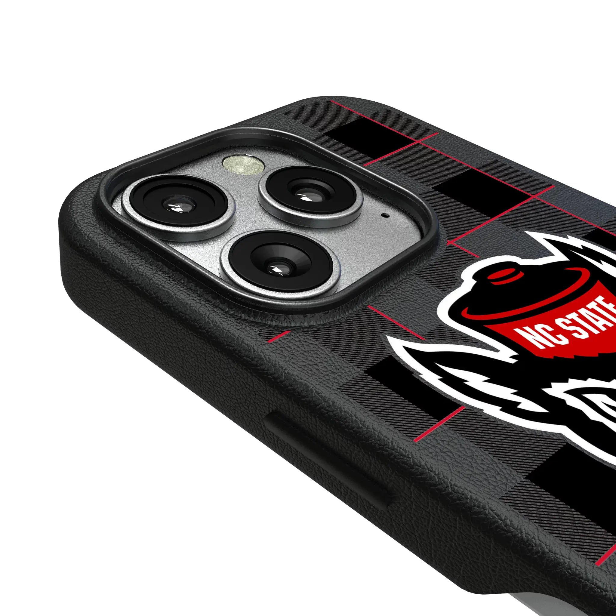 North Carolina State University Wolfpack Plaid MagSafe Compatible Phone Case for Apple iPhone