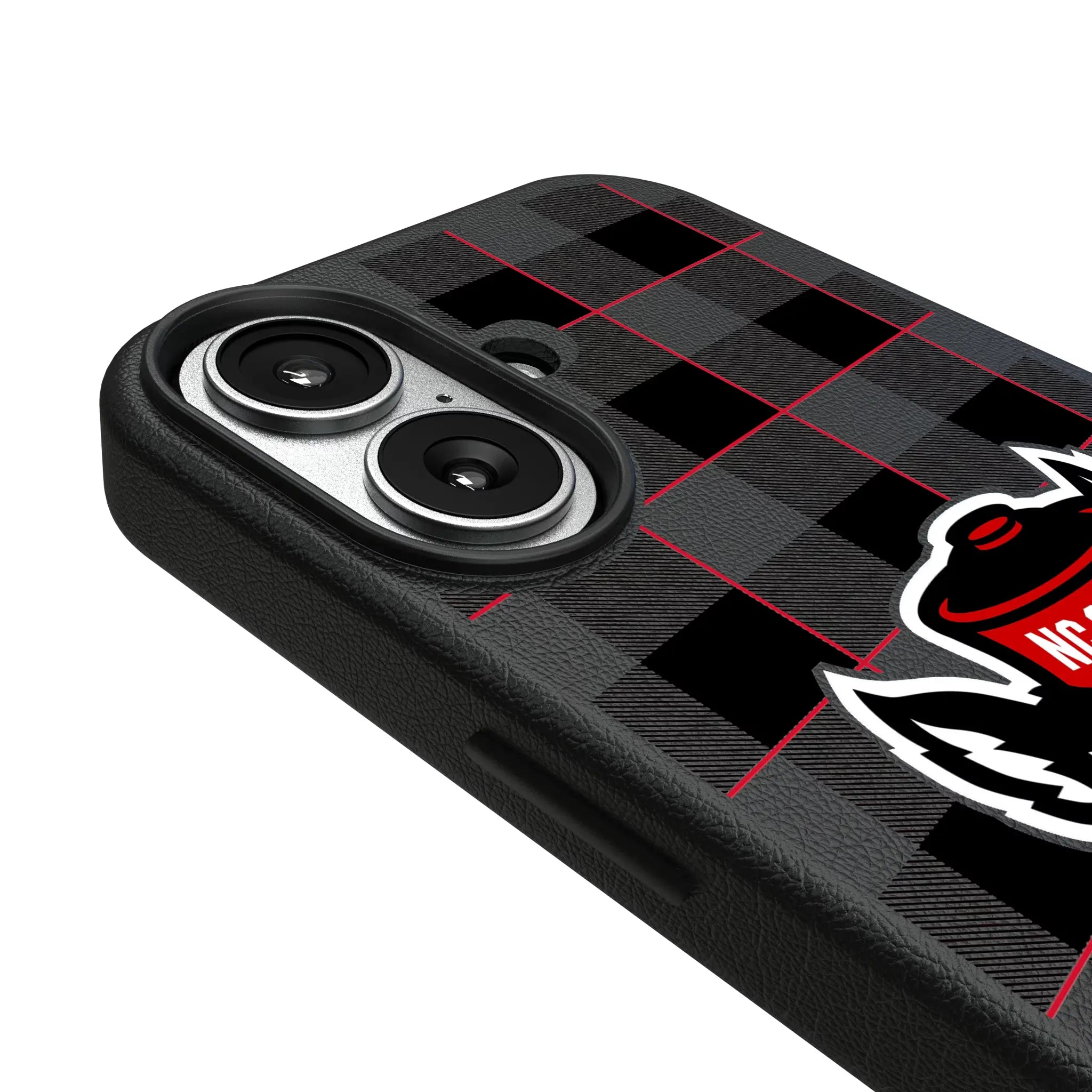North Carolina State University Wolfpack Plaid MagSafe Compatible Phone Case for Apple iPhone