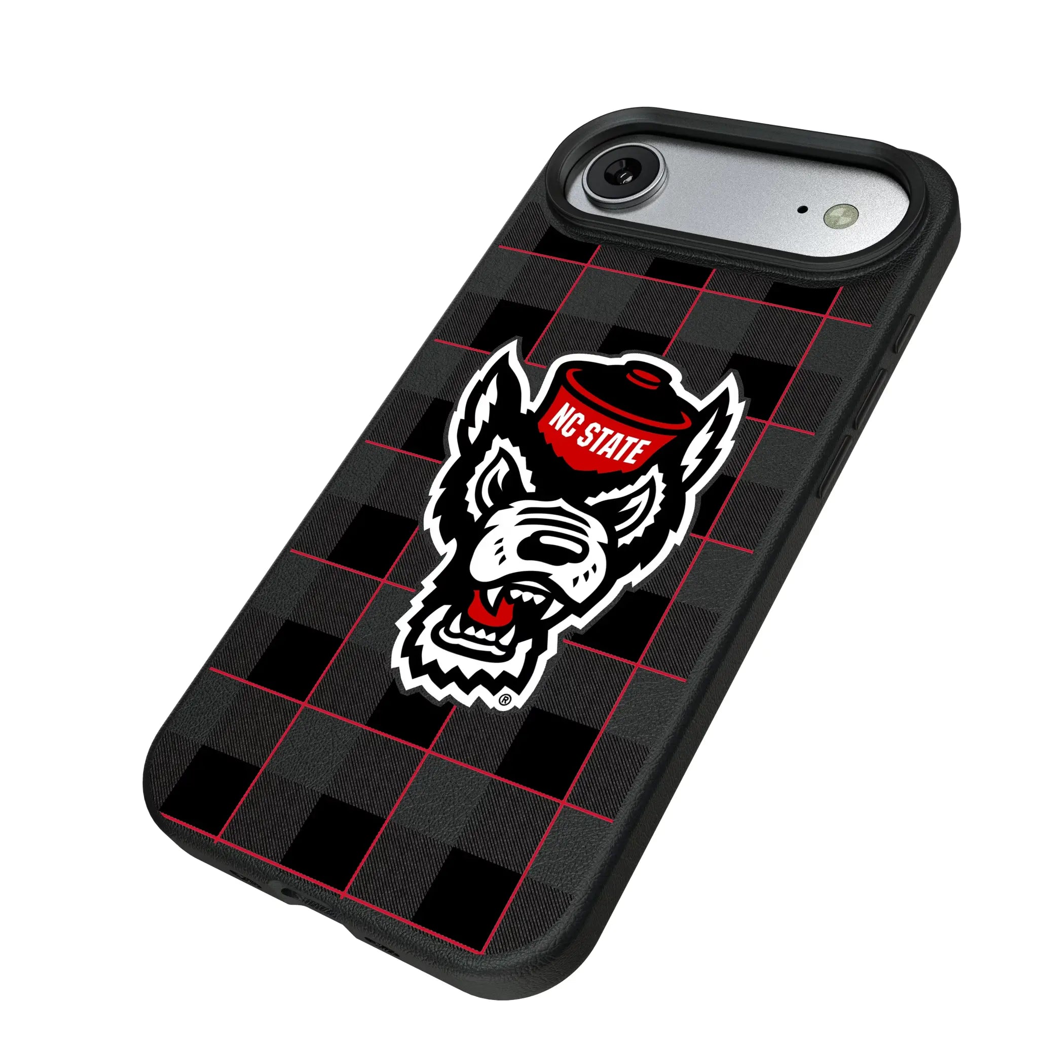 North Carolina State University Wolfpack Plaid MagSafe Compatible Phone Case for Apple iPhone