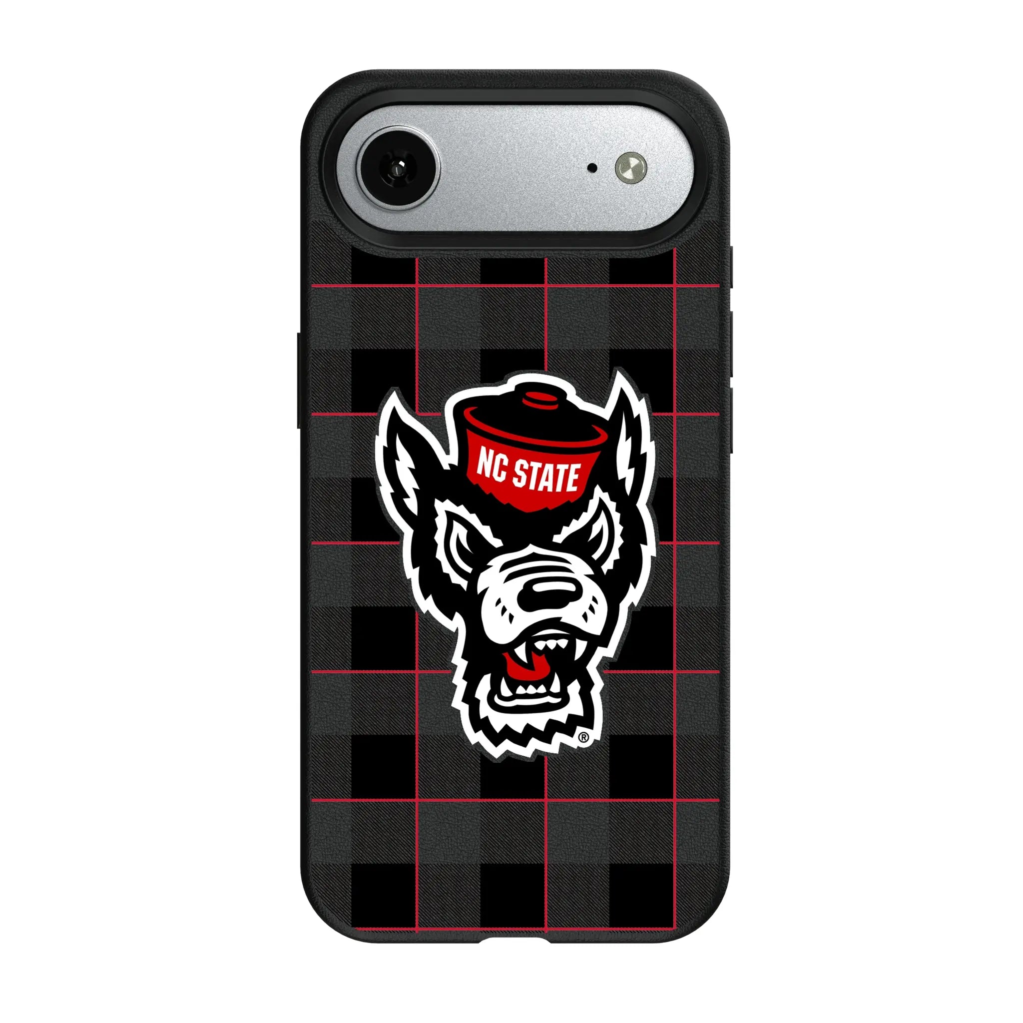 North Carolina State University Wolfpack Plaid MagSafe Compatible Phone Case for Apple iPhone