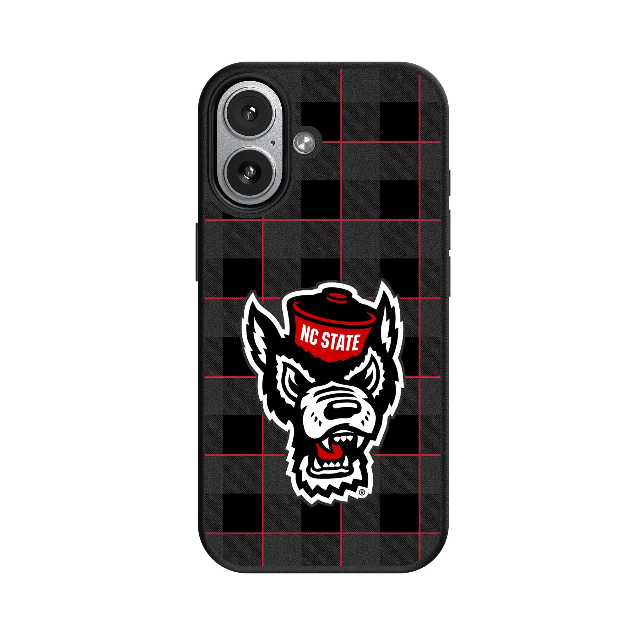 North Carolina State University Wolfpack Plaid MagSafe Compatible Phone Case for Apple iPhone