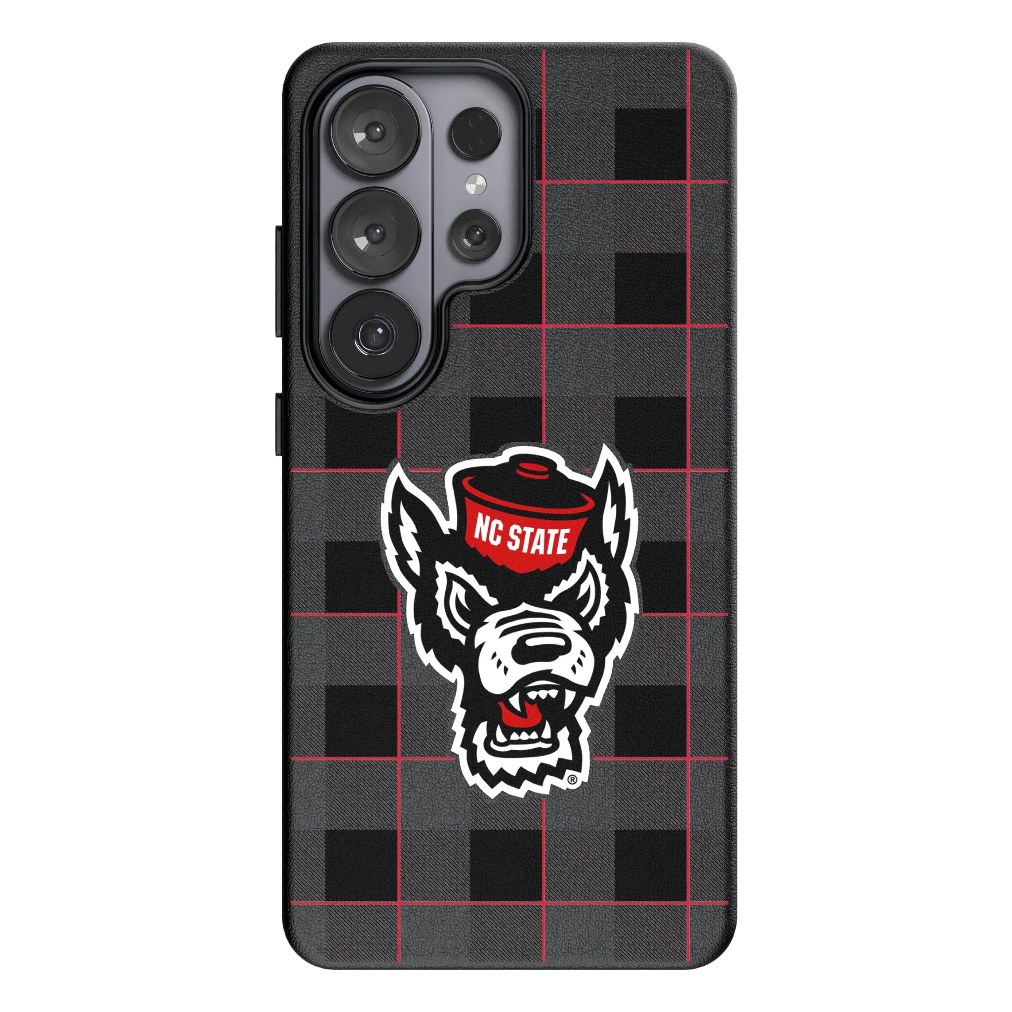 North Carolina State University Wolfpack Plaid MagSafe Compatible Phone Case for Samsung Galaxy