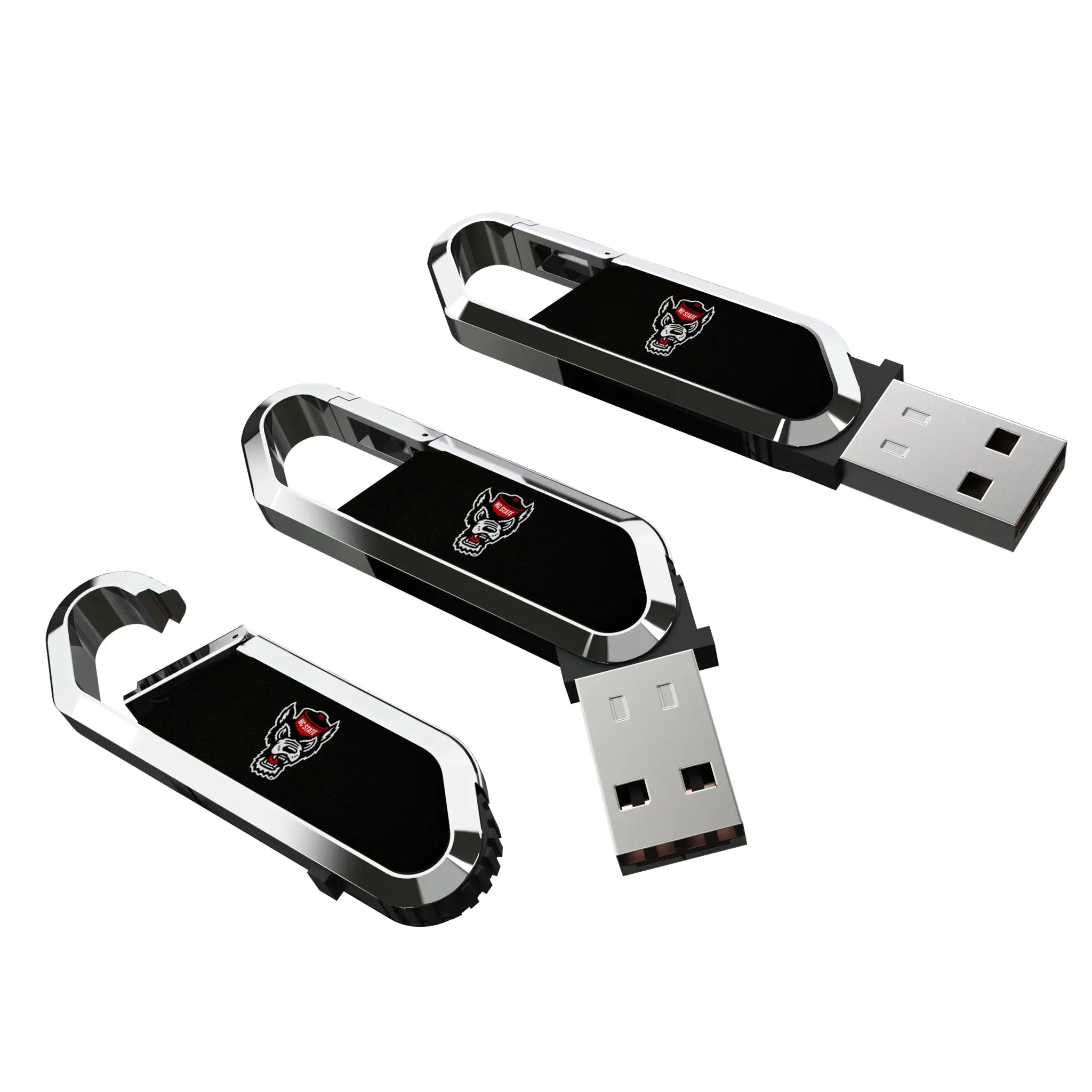 North Carolina State University Wolfpack Solid USB 32GB Clip Style Flash Drive