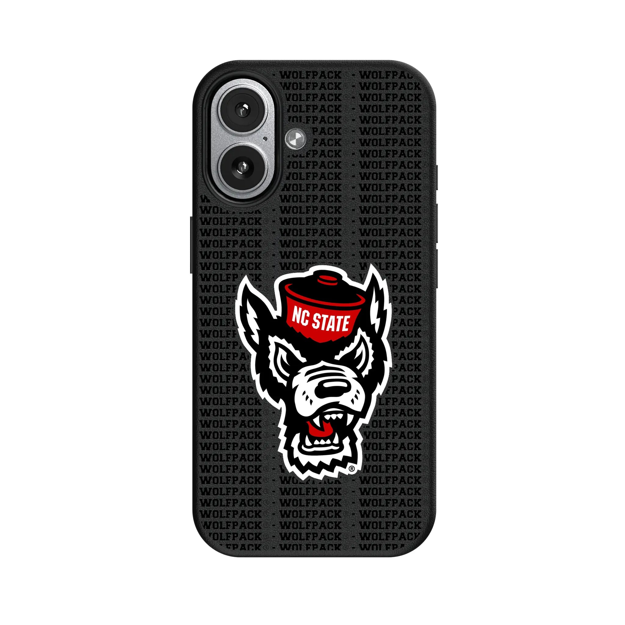 North Carolina State University Wolfpack Text Backdrop MagSafe Compatible Phone Case for Apple iPhone