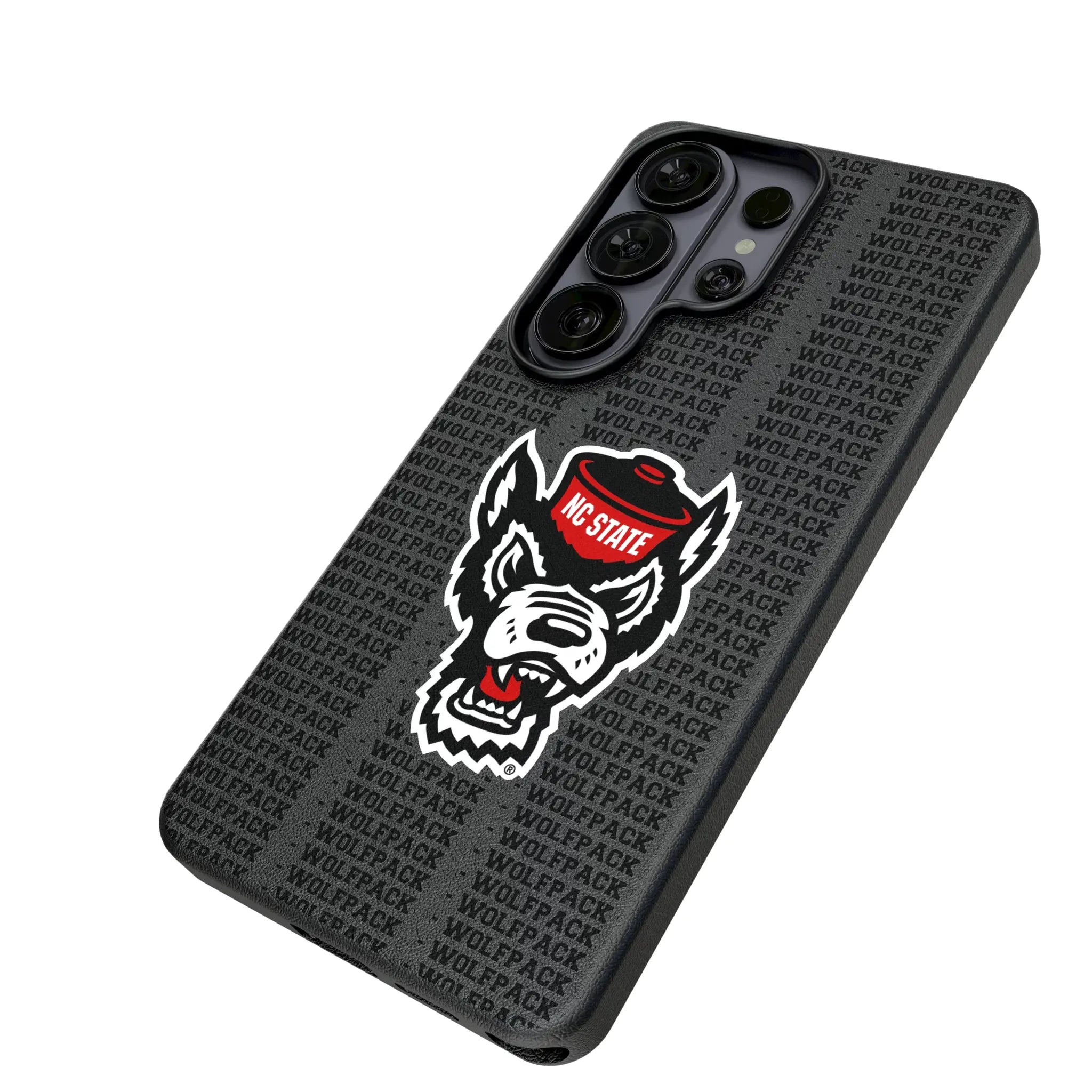 North Carolina State University Wolfpack Text Backdrop MagSafe Compatible Phone Case for Samsung Galaxy