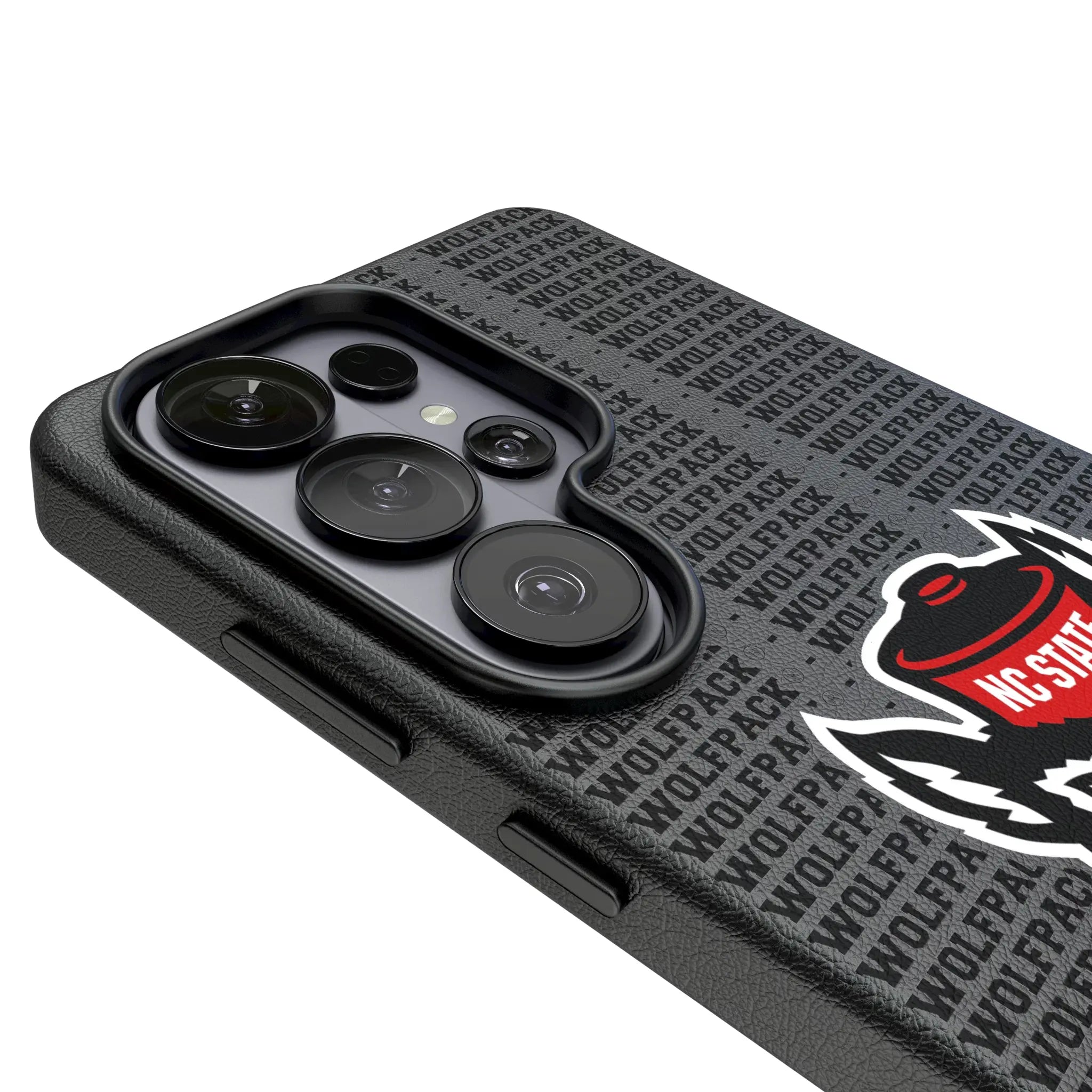 North Carolina State University Wolfpack Text Backdrop MagSafe Compatible Phone Case for Samsung Galaxy