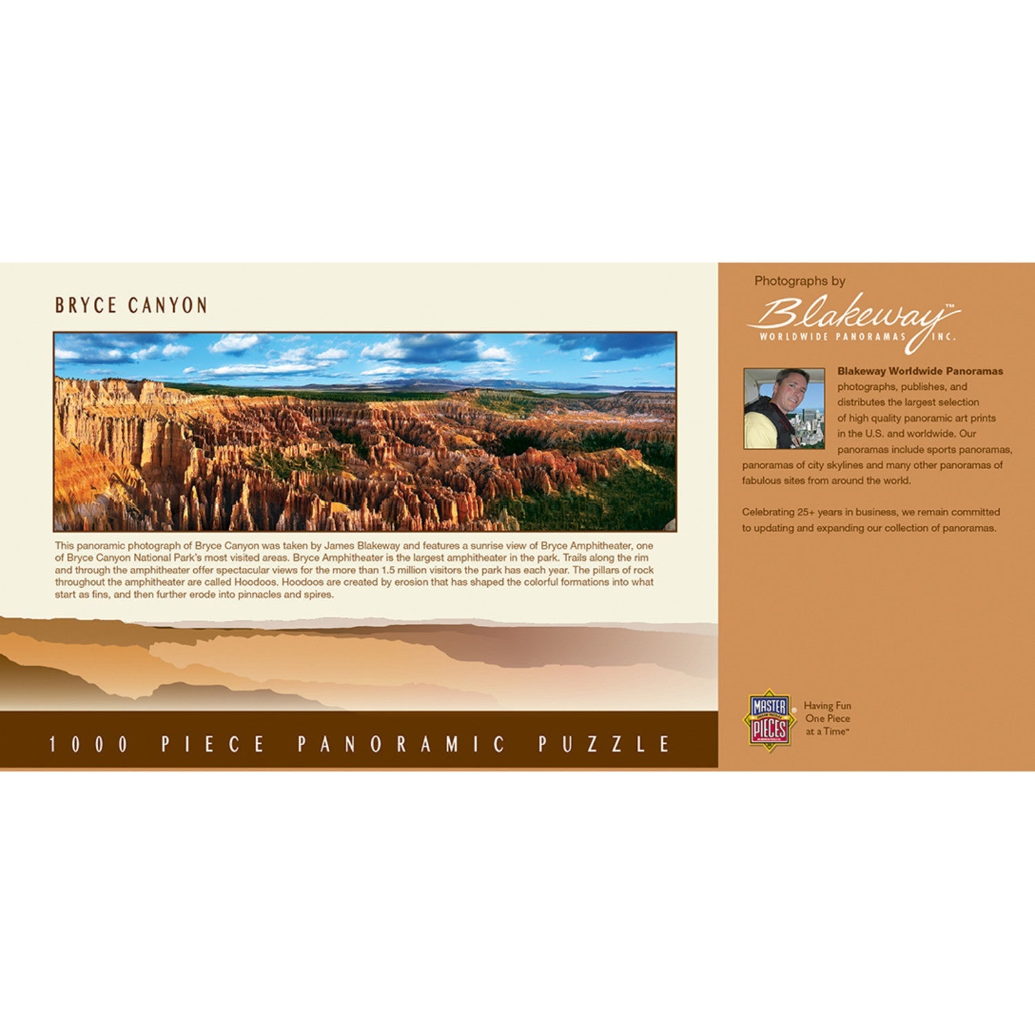 Bryce Canyon 1000 Piece Panoramic Jigsaw Puzzle - 757 Sports Collectibles