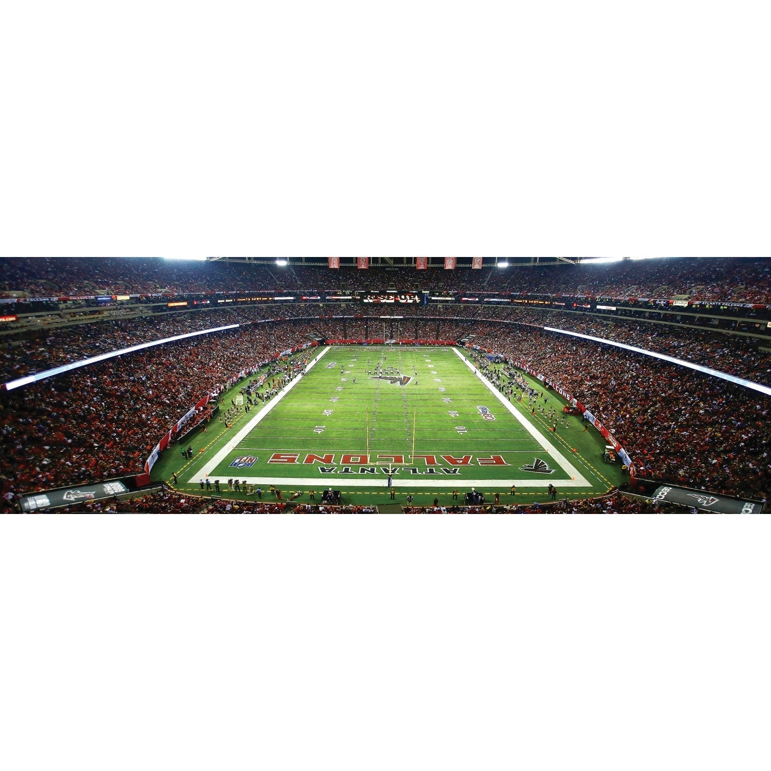 Atlanta Falcons - 1000 Piece Panoramic Jigsaw Puzzle - End View - 757 Sports Collectibles
