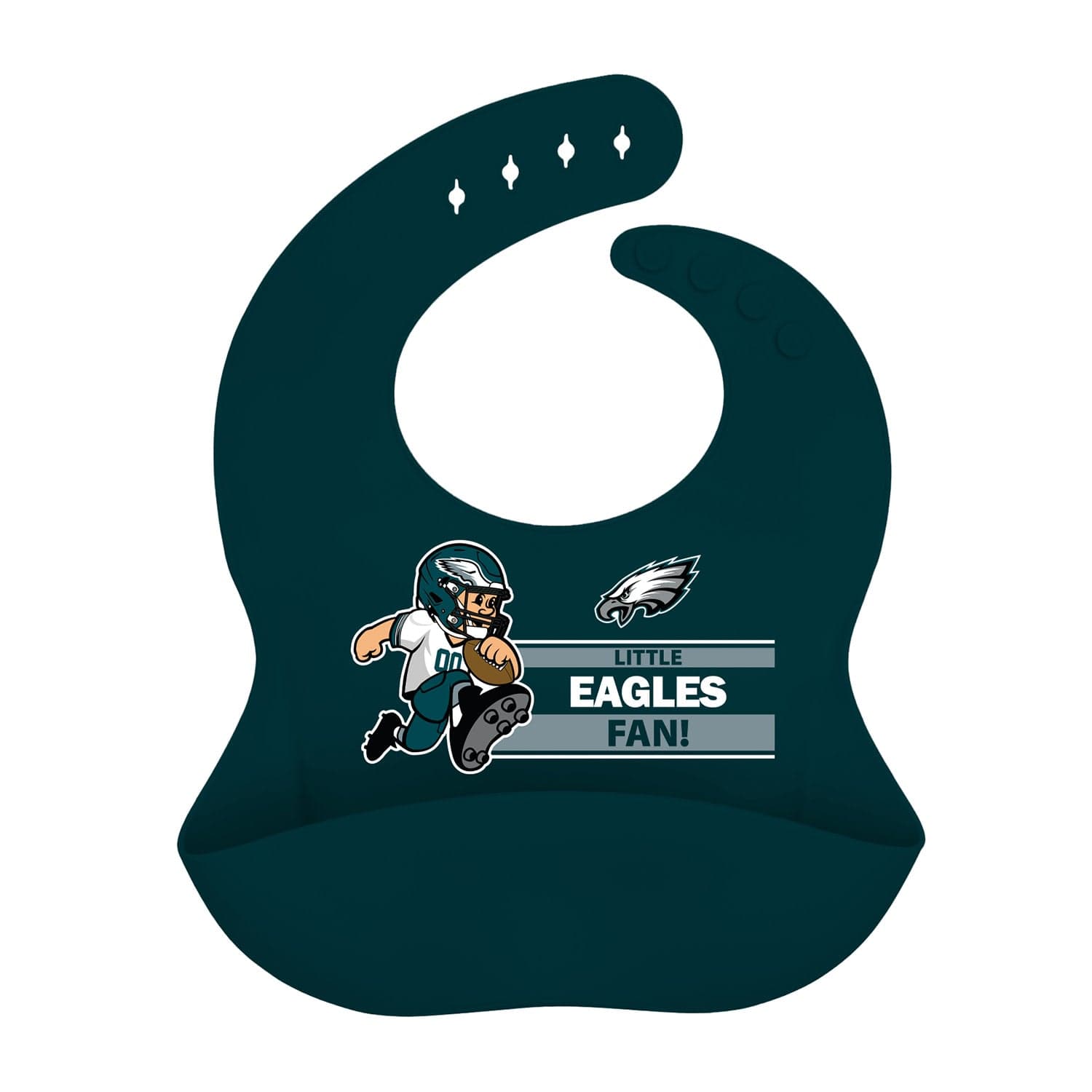 Philadelphia Eagles NFL Silicone Baby Bib - Sports Gifts, Sports Memorabilia, Sports Collectibles, Fan Shop