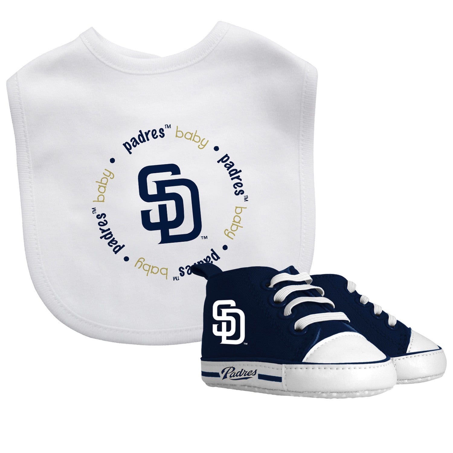 San Diego Padres 2-Piece Baby Gift Set - Sports Gifts, Sports Memorabilia, Sports Collectibles, Fan Shop