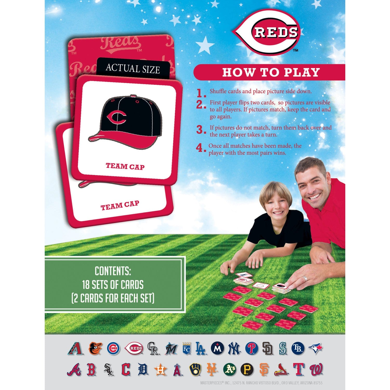 Cincinnati Reds Memory Matching Game - Sports Gifts, Sports Memorabilia, Sports Collectibles, Fan Shop