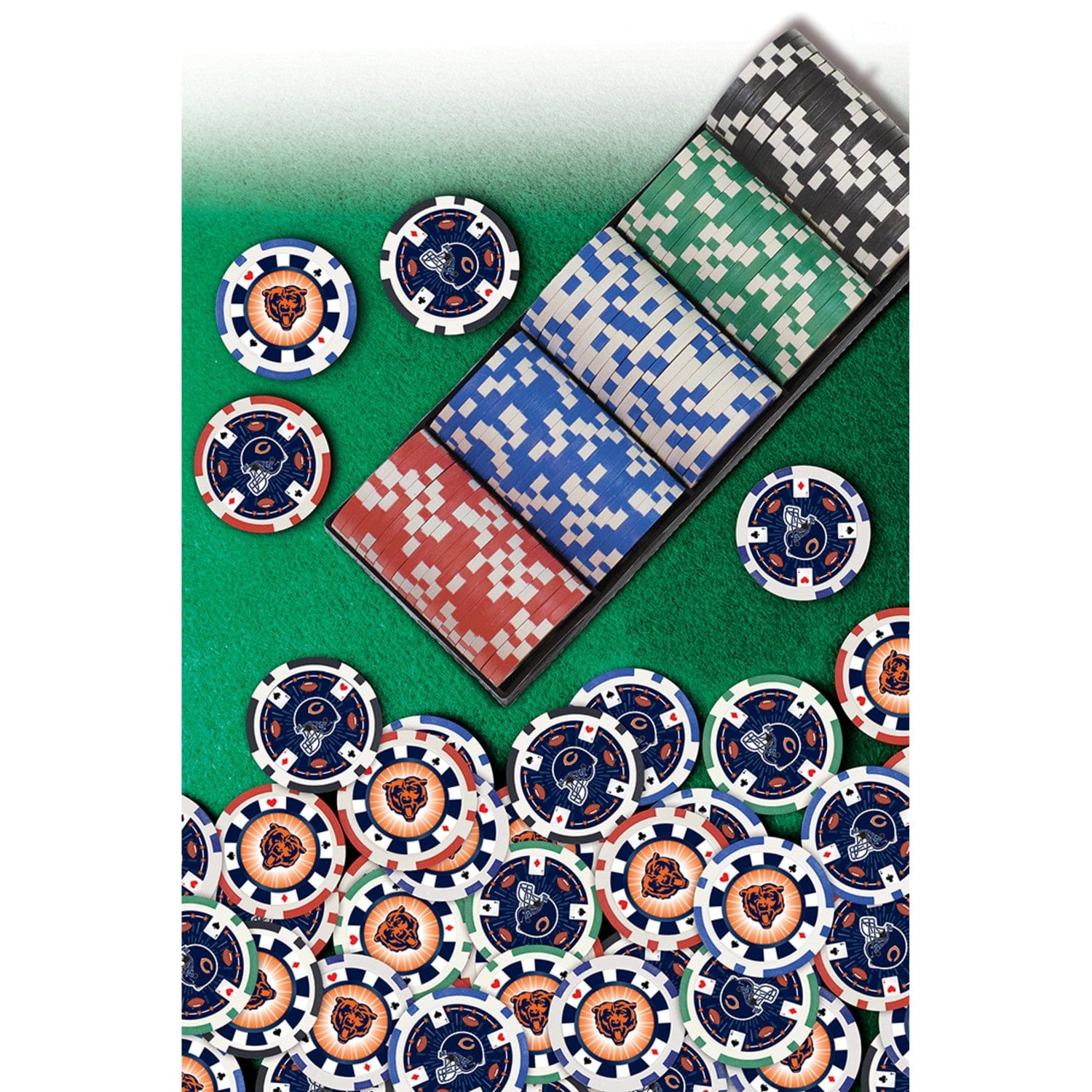Chicago Bears 100 Piece Poker Chip Set