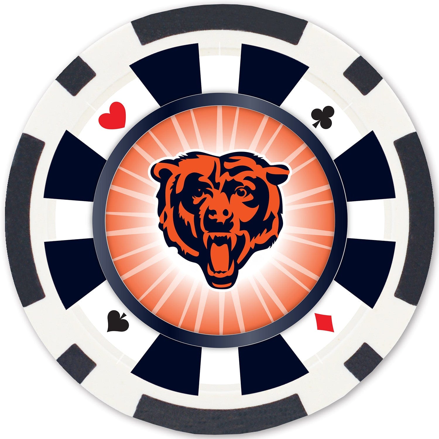 Chicago Bears 100 Piece Poker Chip Set
