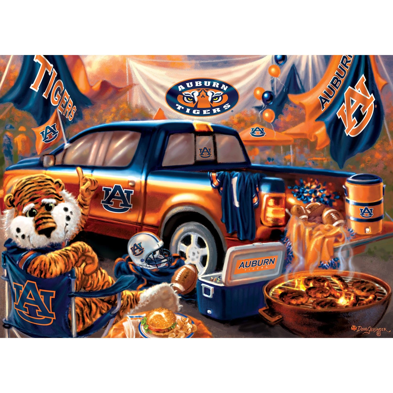 Auburn Tigers Gameday 1000 Piece Jigsaw Puzzle - Sports Gifts, Sports Memorabilia, Sports Collectibles, Fan Shop