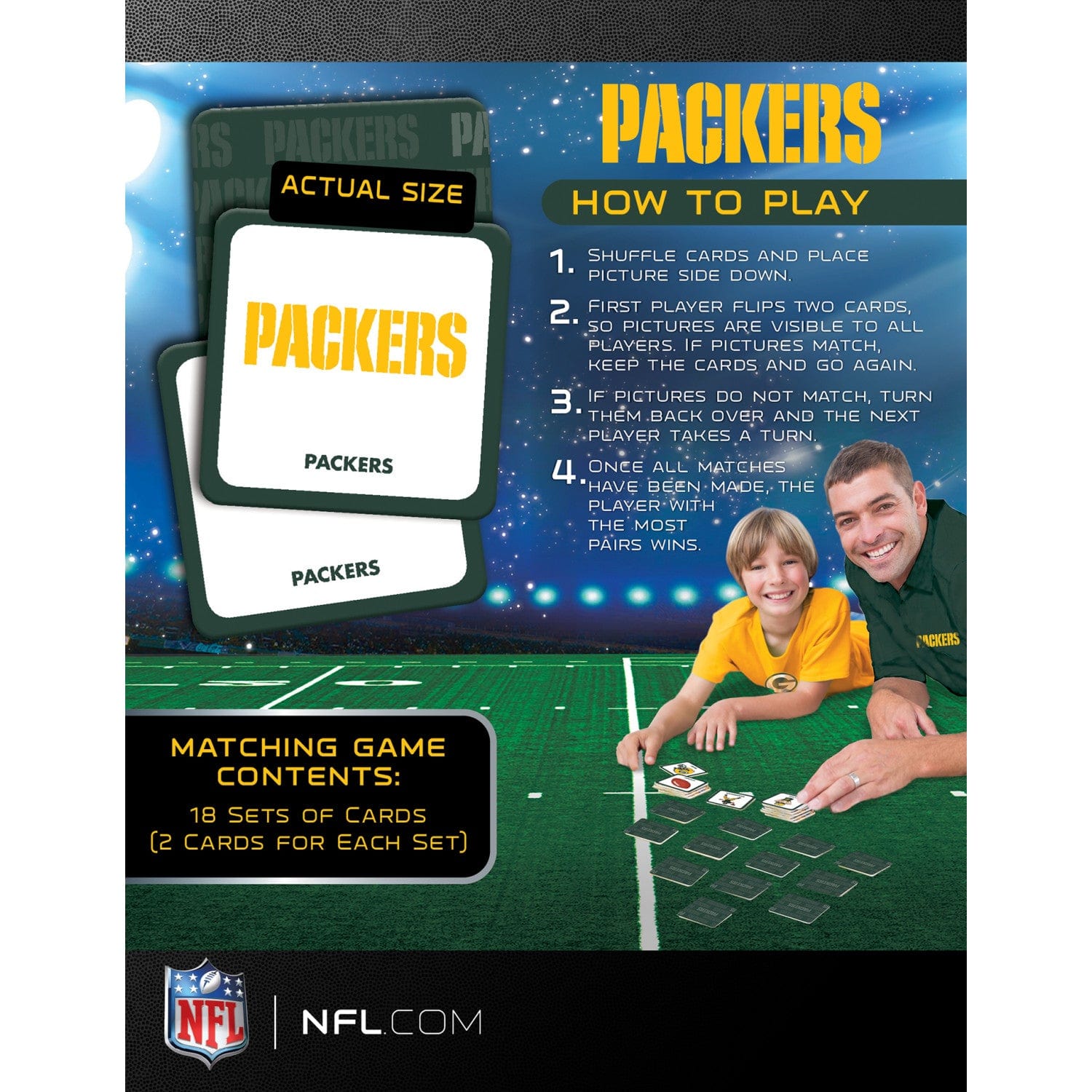 Green Bay Packers Memory Matching Game - Sports Gifts, Sports Memorabilia, Sports Collectibles, Fan Shop