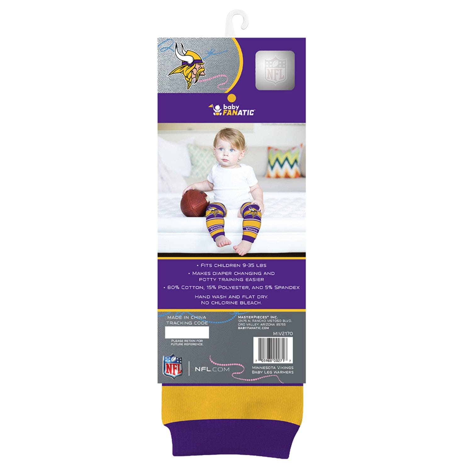 Minnesota Vikings Baby Leg Warmers - Adorable Team Spirit for Your Little Fan
