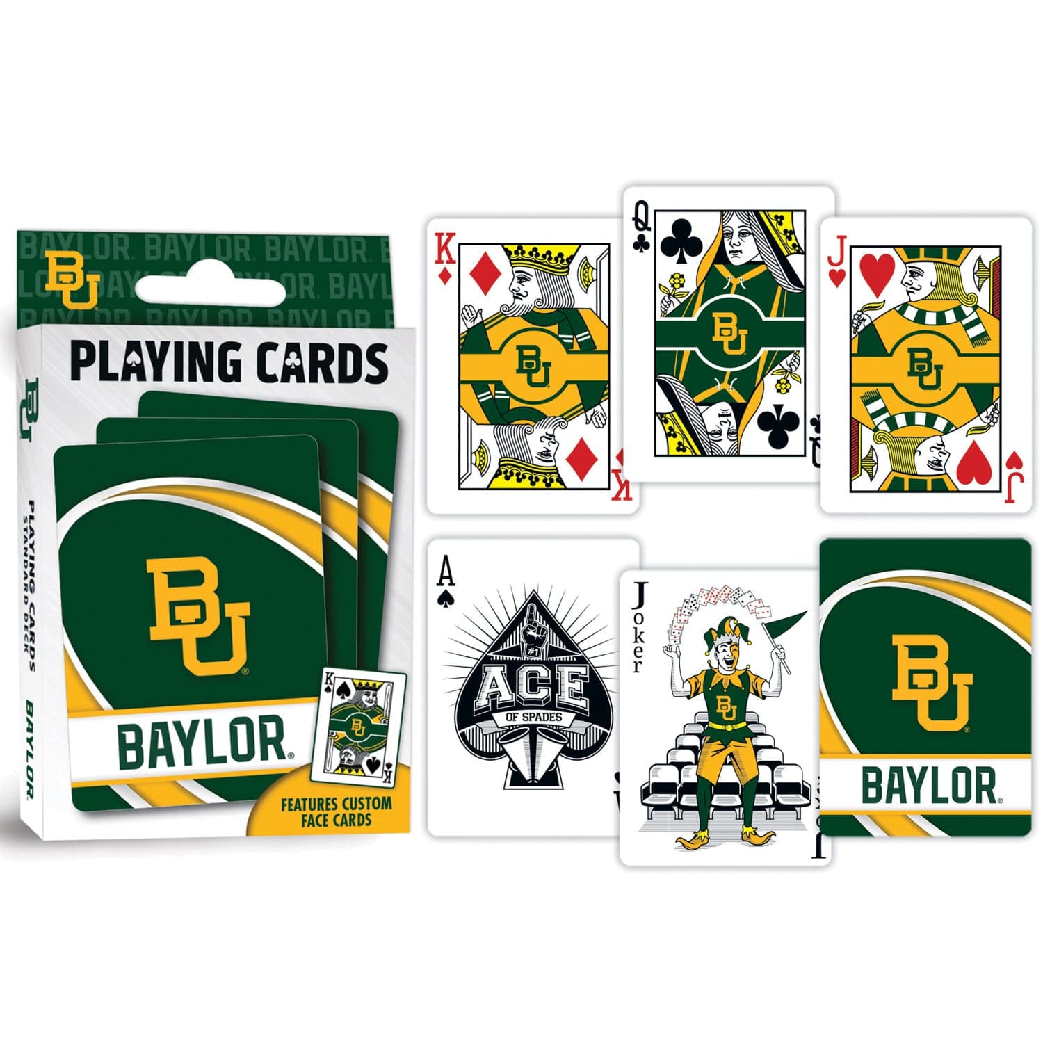 Baylor Bears 54-Card Deck Playing Cards - Sports Gifts, Sports Memorabilia, Sports Collectibles, Fan Shop