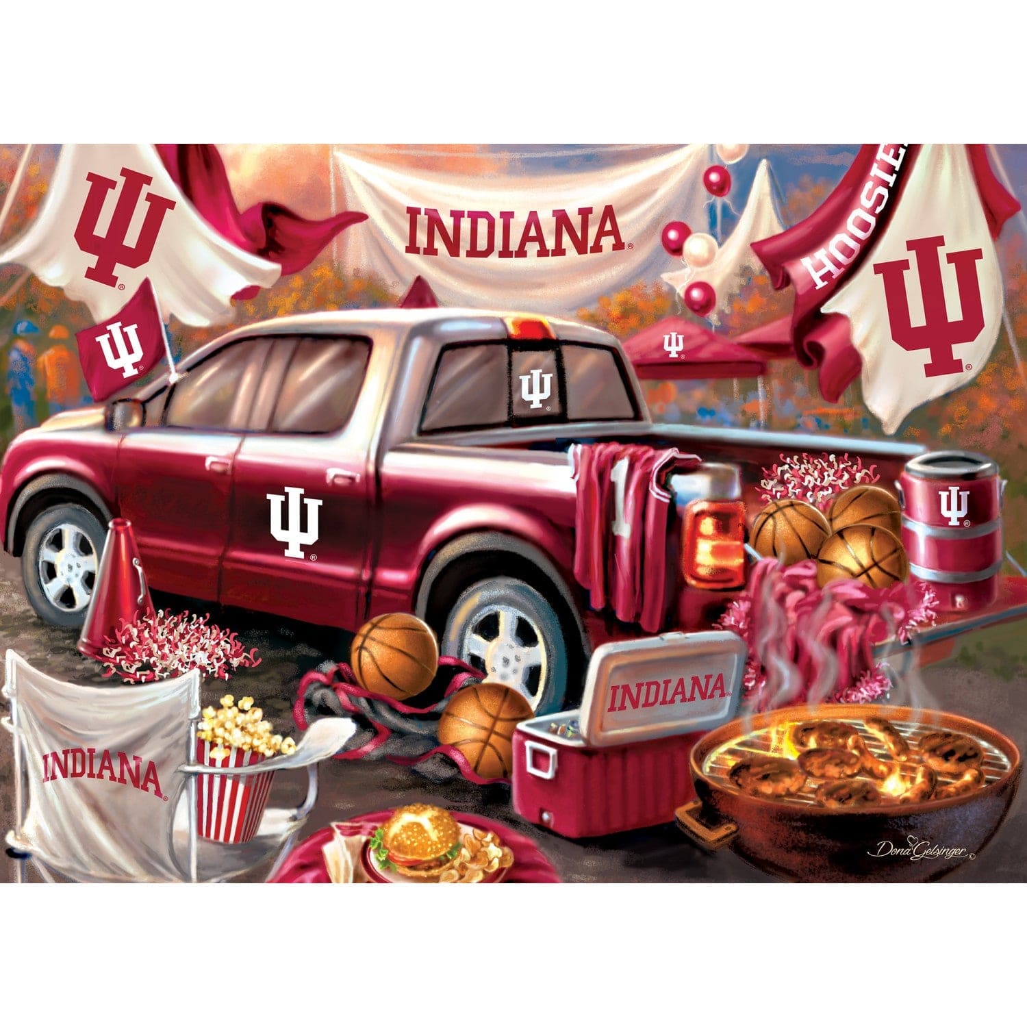 Indiana Hoosiers Gameday 1000 Piece Jigsaw Puzzle - Sports Gifts, Sports Memorabilia, Sports Collectibles, Fan Shop