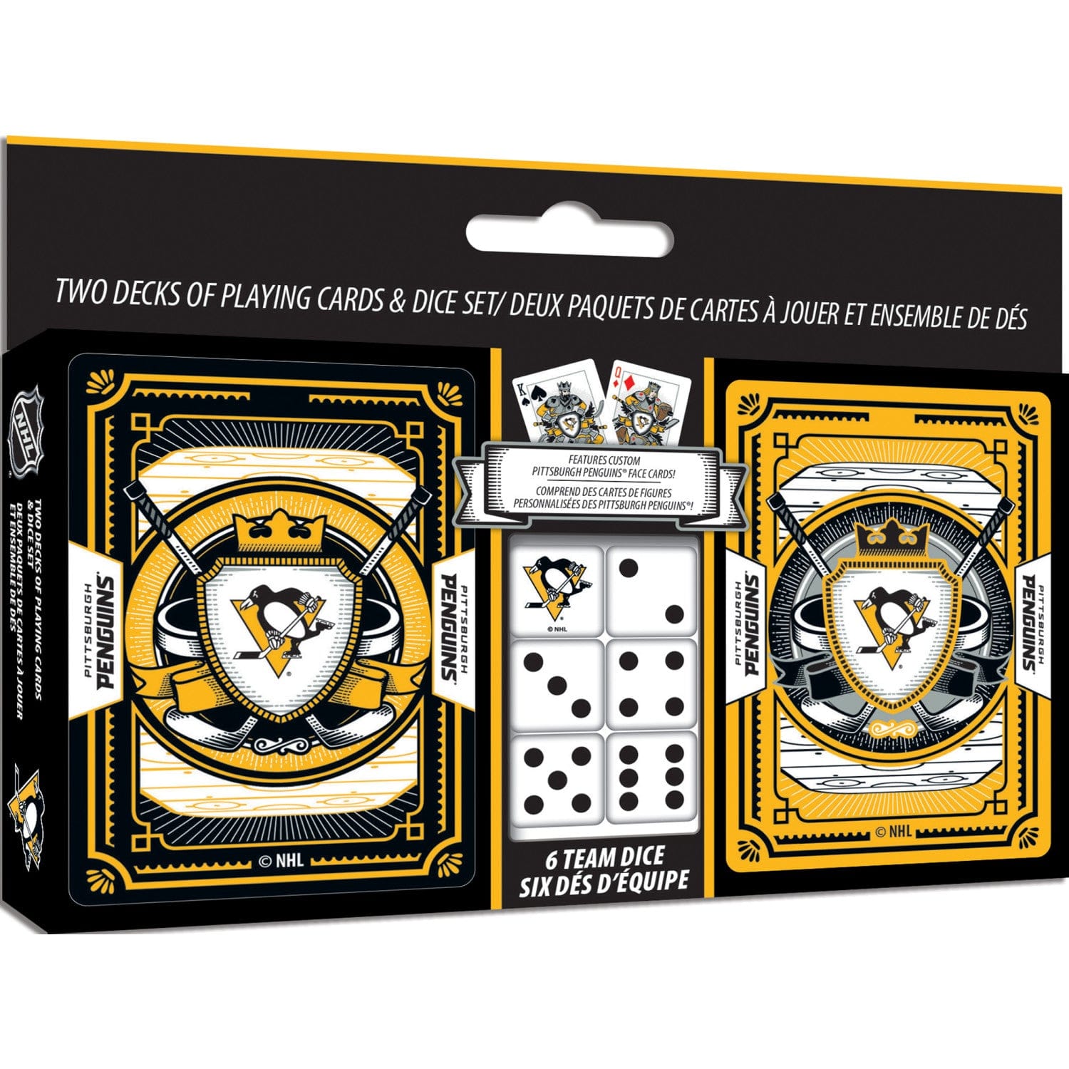 Pittsburgh Penguins 2-Pack Playing Cards and Dice Set - Sports Gifts, Sports Memorabilia, Sports Collectibles, Fan Shop