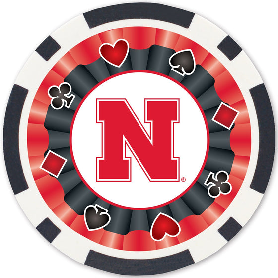 Nebraska Cornhuskers 100 Piece Poker Chips - 757 Sports Collectibles
