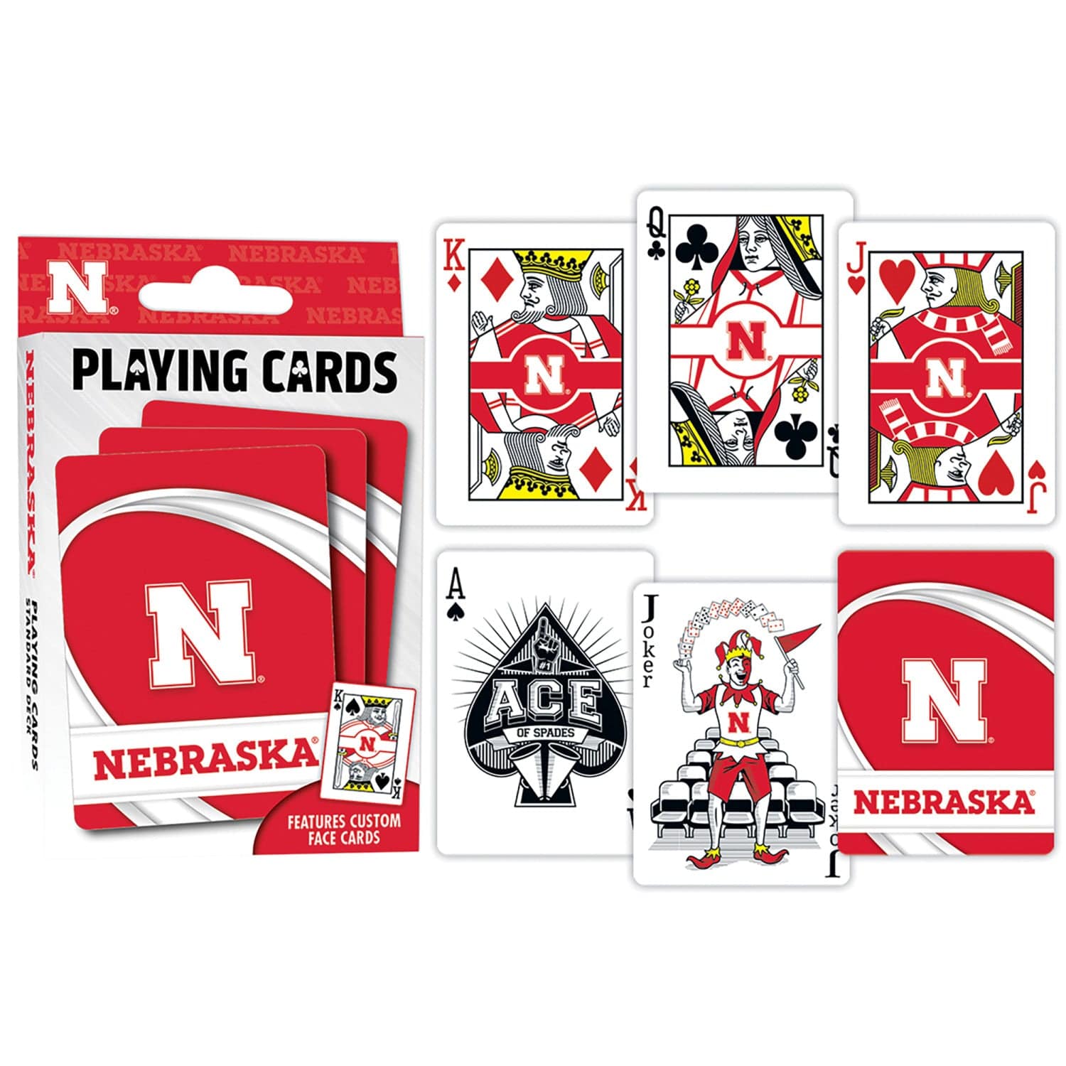 Nebraska Cornhuskers 54-Card Deck - Official Playing Cards - Sports Gifts, Sports Memorabilia, Sports Collectibles, Fan Shop