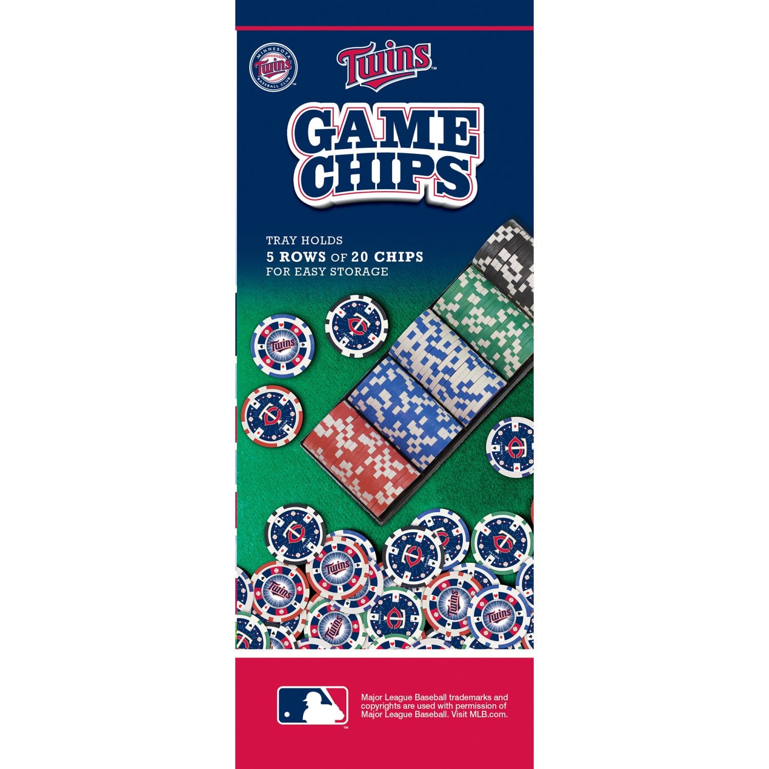 Minnesota Twins 100-Piece Poker Chip Set - Sports Gifts, Sports Memorabilia, Sports Collectibles, Fan Shop