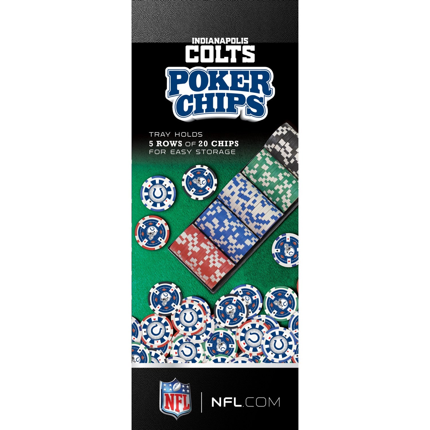 Indianapolis Colts 100 Piece Poker Chips - 757 Sports Collectibles