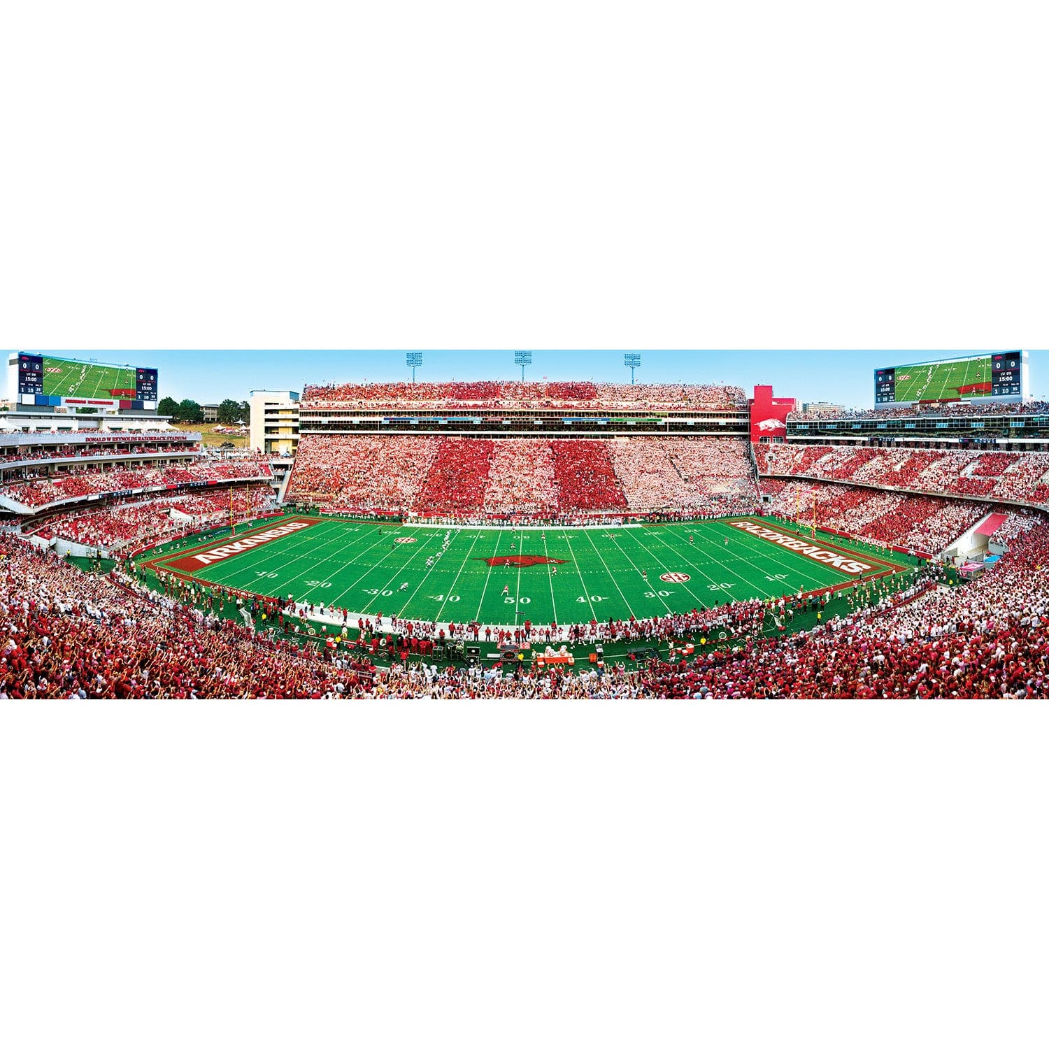 Arkansas Razorbacks 1000 Piece Panoramic Jigsaw Puzzle - Sports Gifts, Sports Memorabilia, Sports Collectibles, Fan Shop