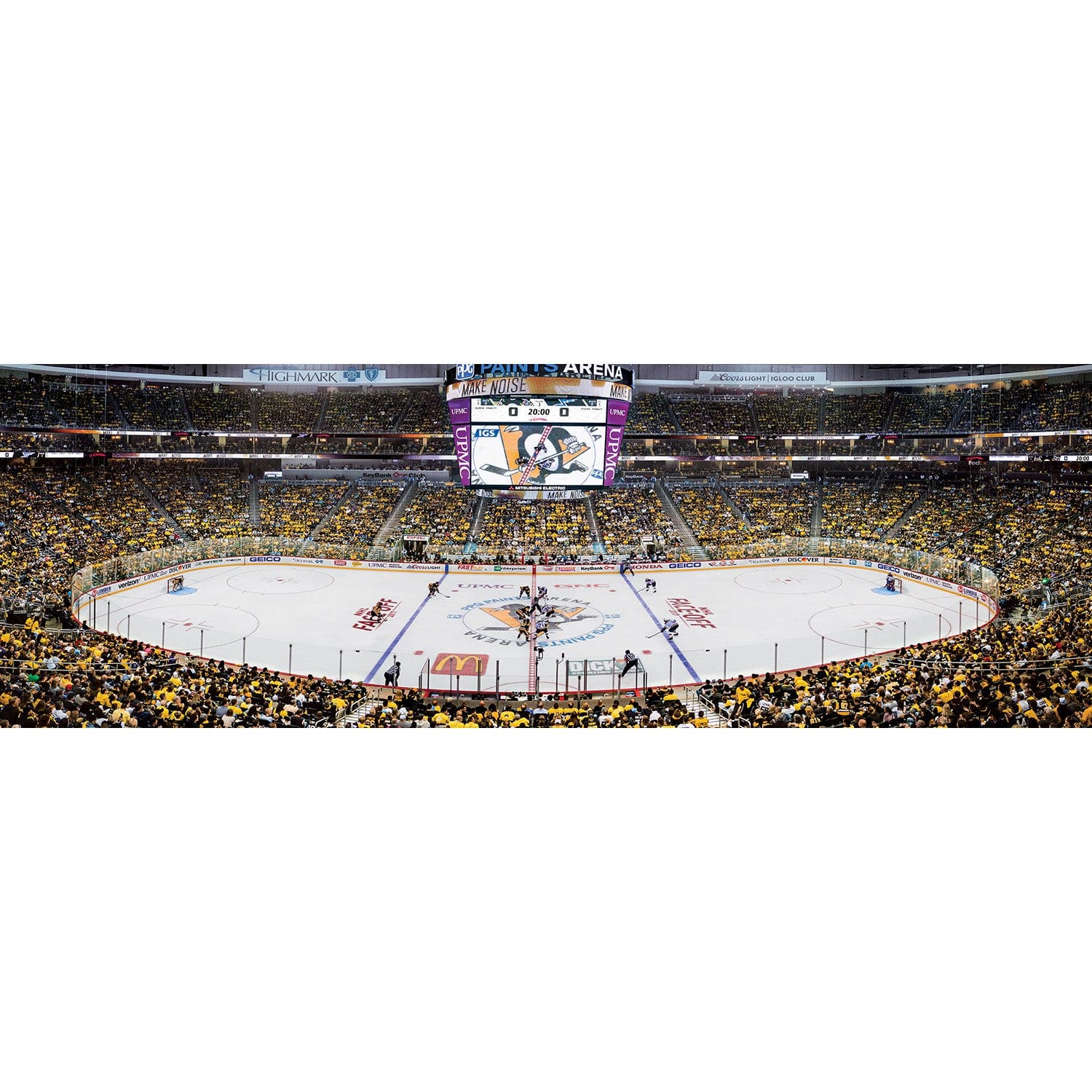 Pittsburgh Penguins 1000 Piece Panoramic Jigsaw Puzzle - Sports Gifts, Sports Memorabilia, Sports Collectibles, Fan Shop