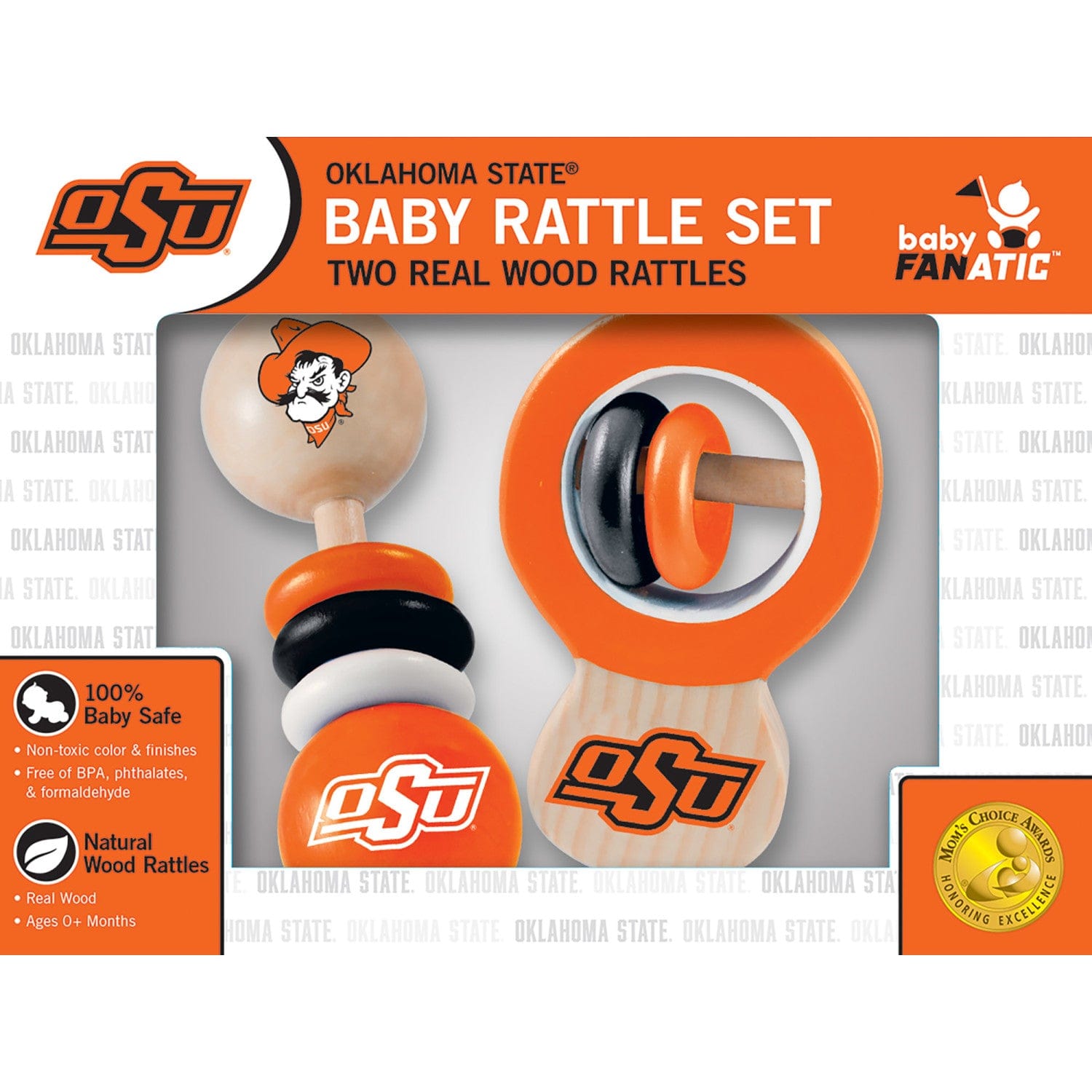 Oklahoma State Cowboys Baby Rattles 2-Pack - Sports Gifts, Sports Memorabilia, Sports Collectibles, Fan Shop