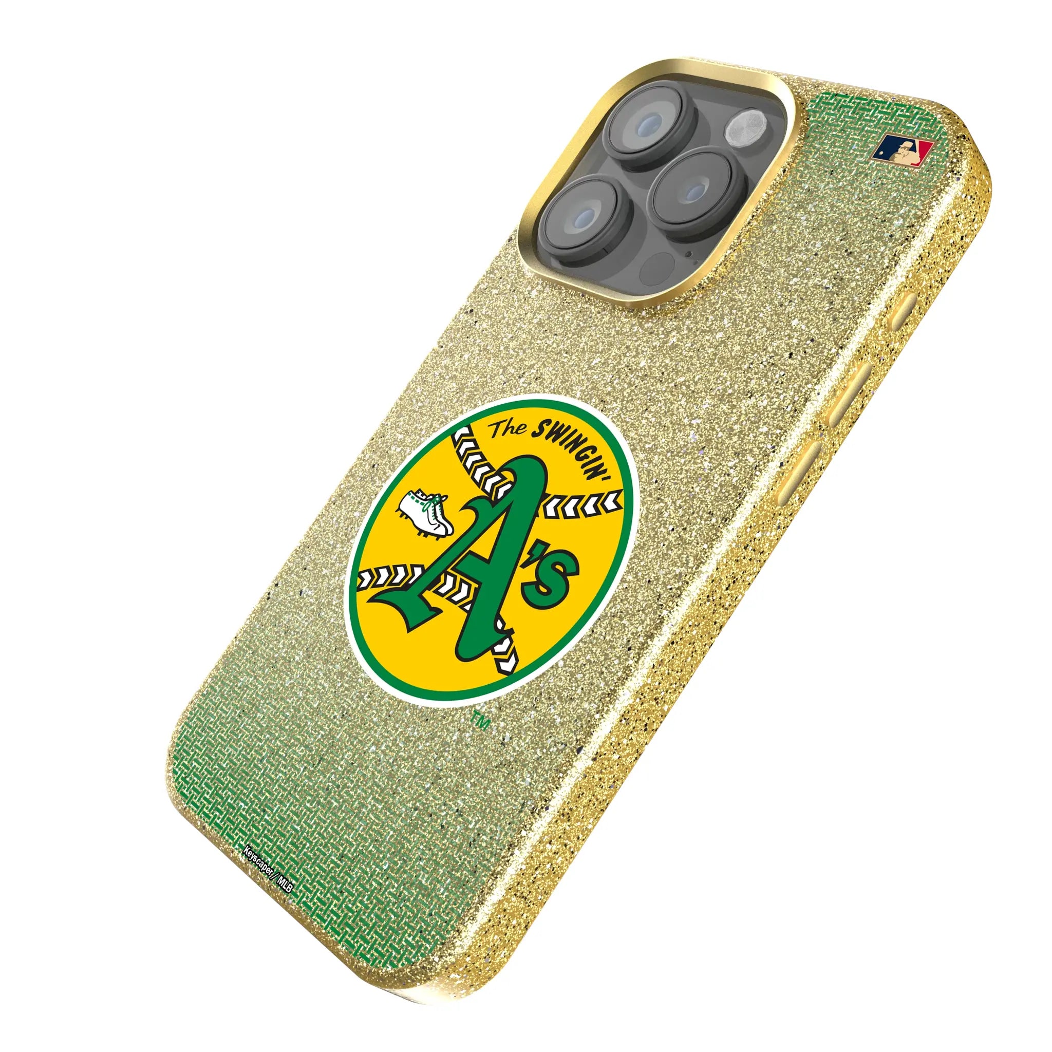 Oakland As 1971-1981 - Cooperstown Collection Linen Bling Phone Case for Apple iPhone