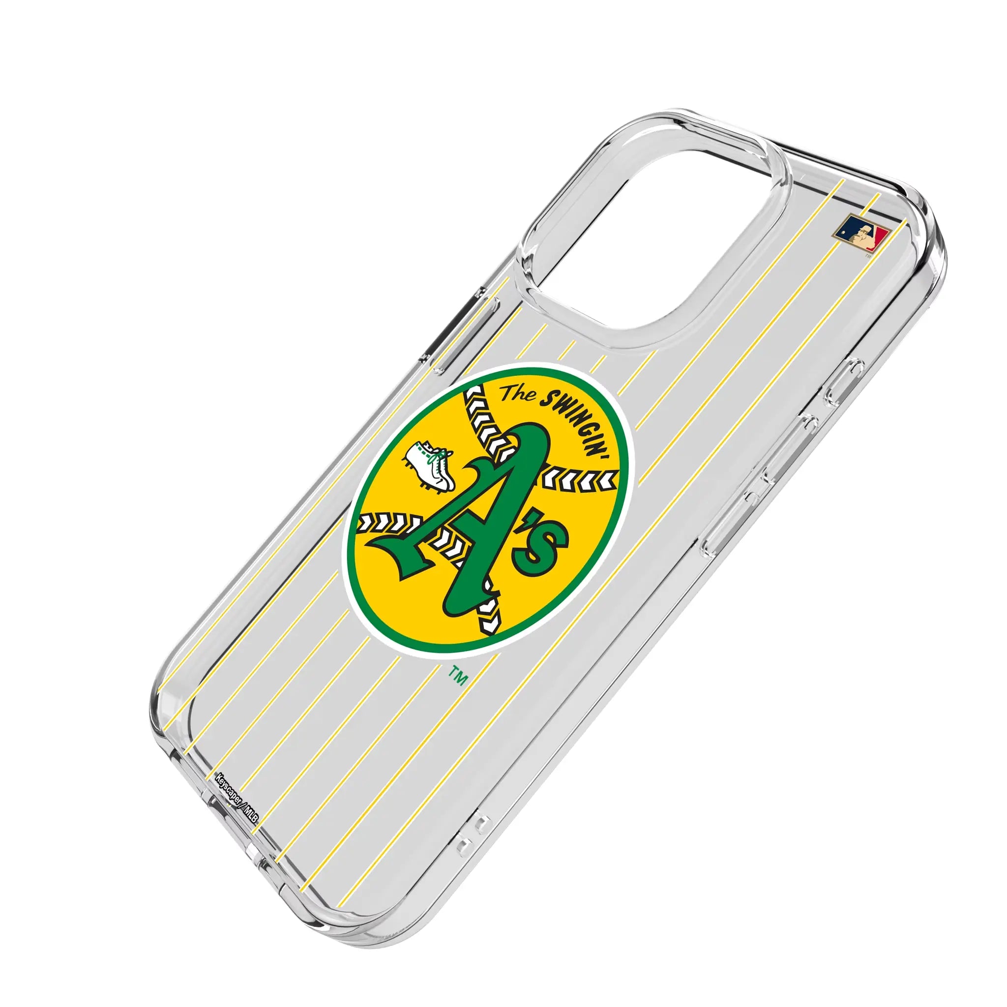 Oakland As 1971-1981 - Cooperstown Collection Pinstripe Clear Phone Case for Apple iPhone